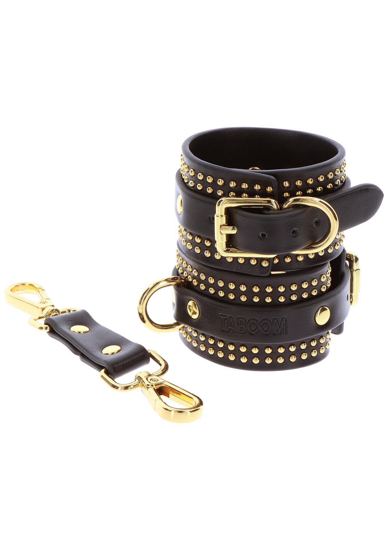 Studded Wrist Cufs Set Black - Image 15