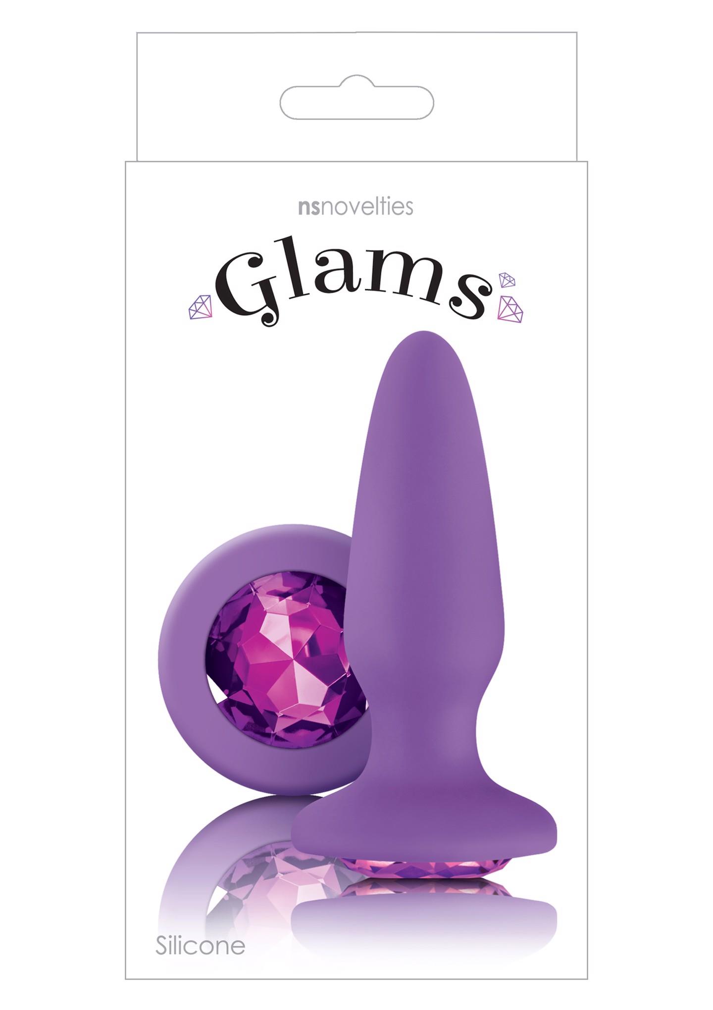 Glams Gem analinis kištukas su akute, violetinis - Image 2