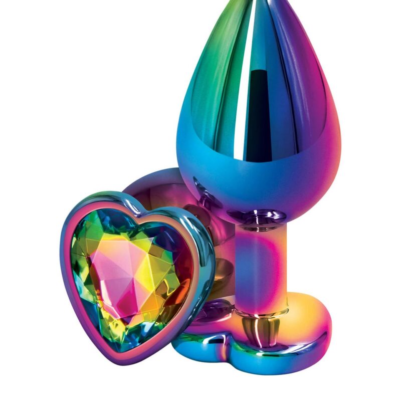 Rear Assets multicolor širdelės formos analinis kištukas M