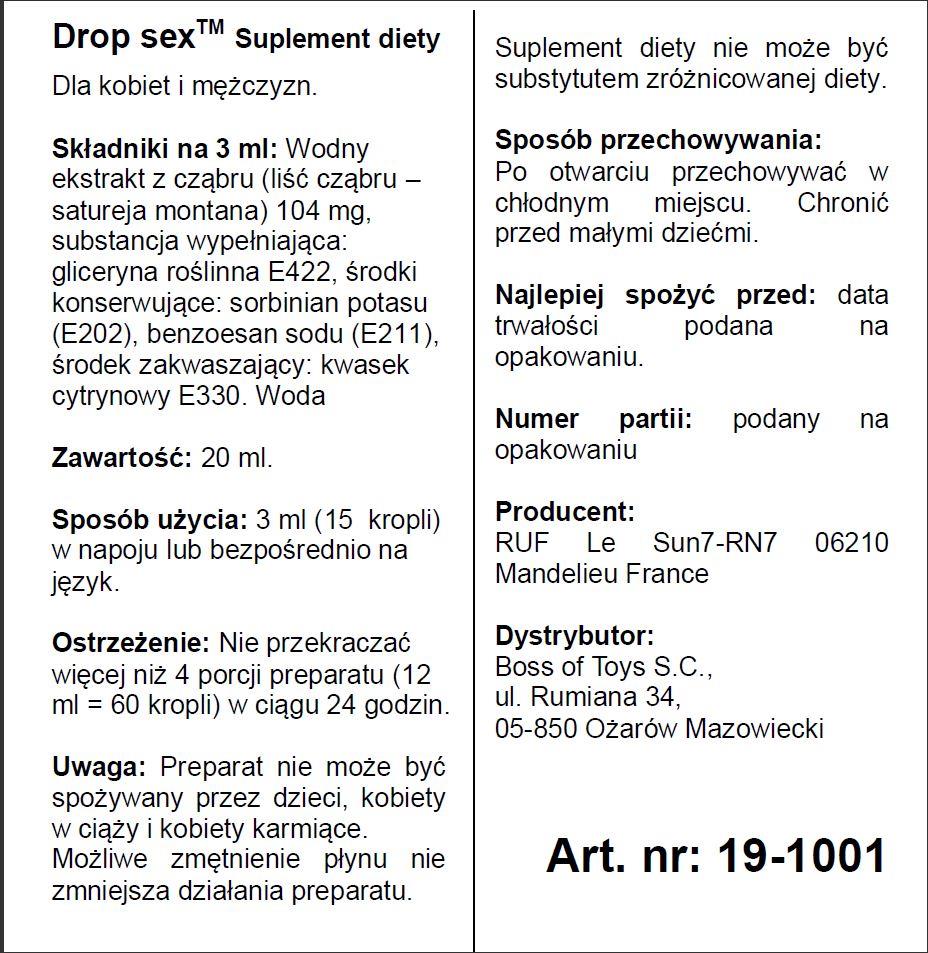 Meilės lašai „Drop Sex“ 20 ml - Image 2