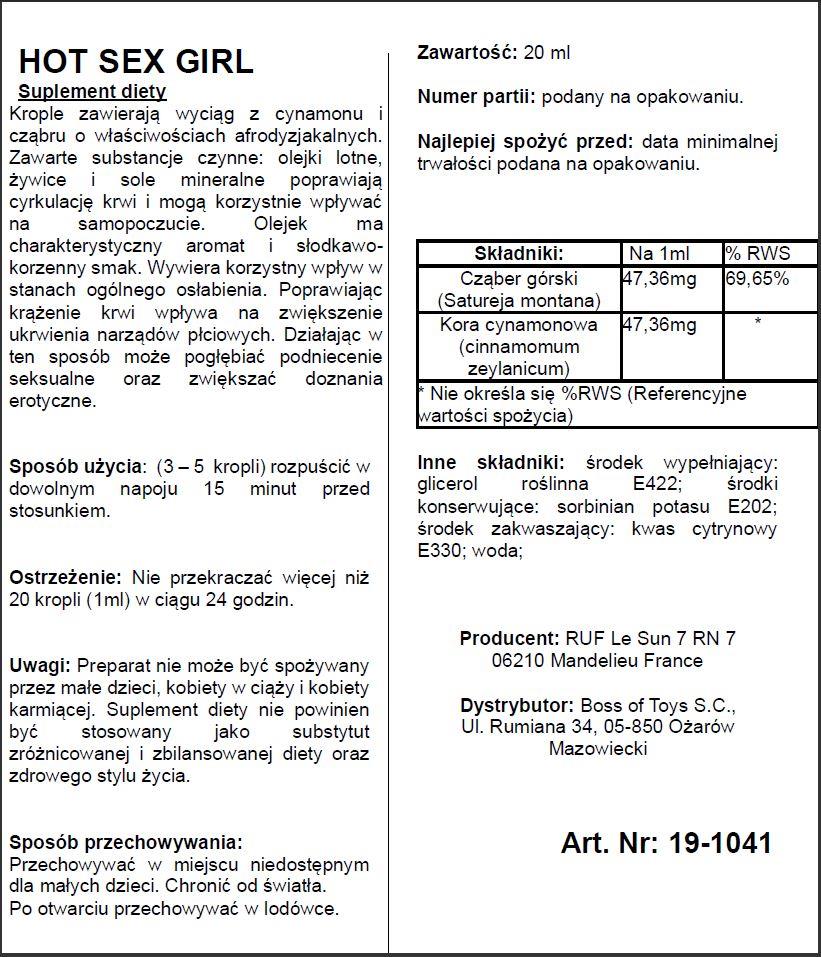 Meilės lašai moterims „Hot Sex Girl“ 20 ml - Image 3