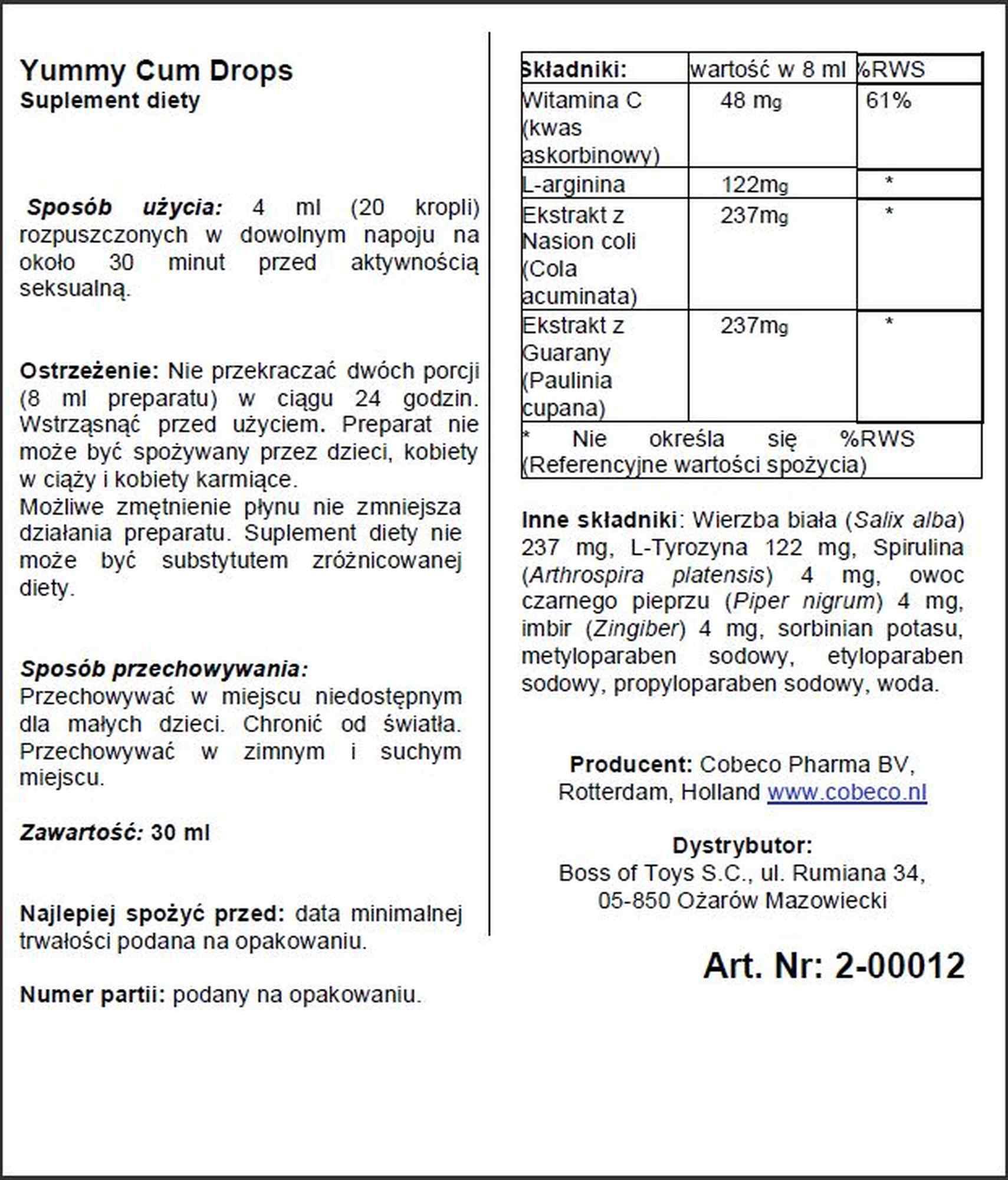 Maisto papildas „Yummy Cum Drops“ - Image 2