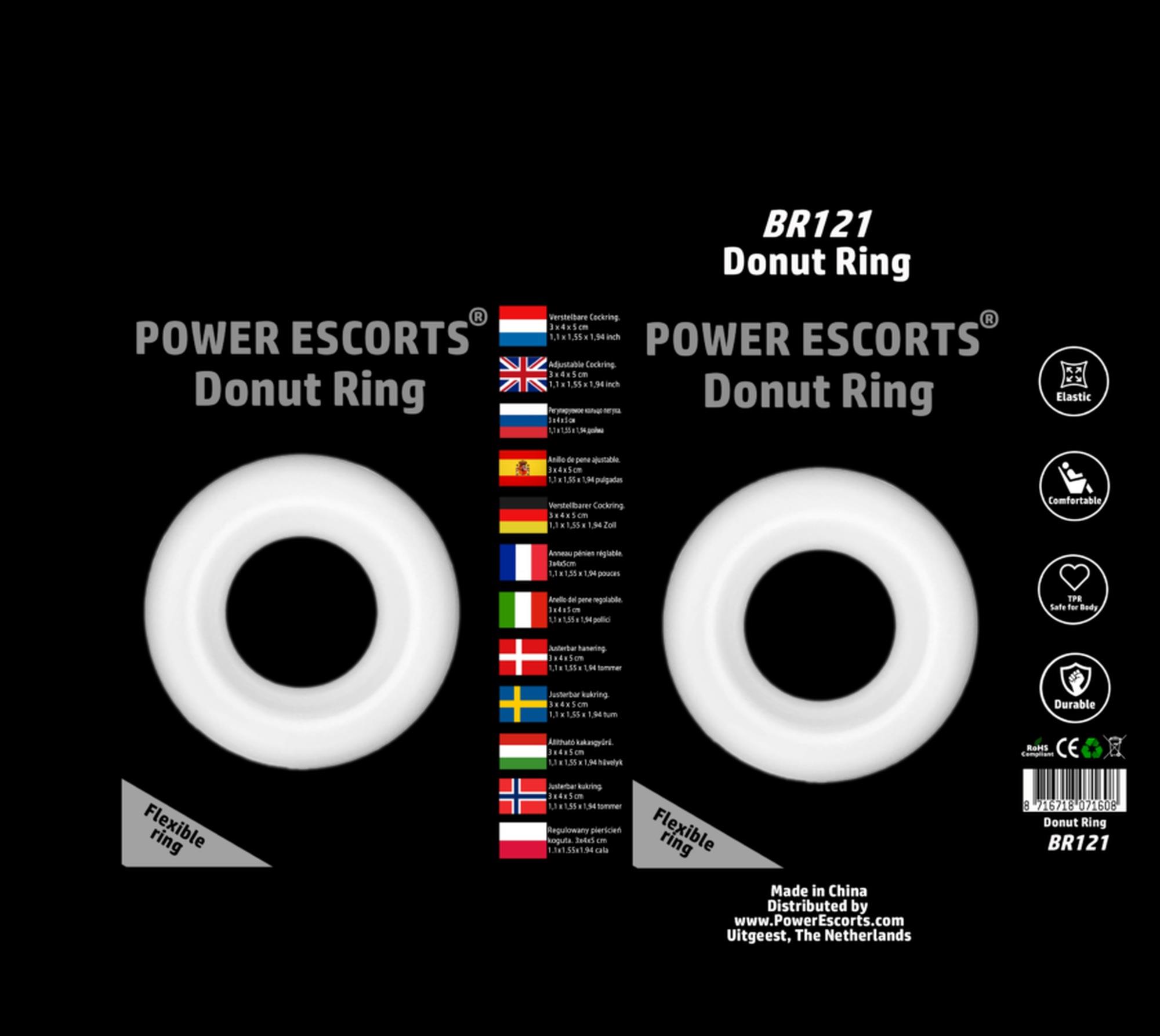 Donut skaidrus silikoninis penio žiedas - Image 2