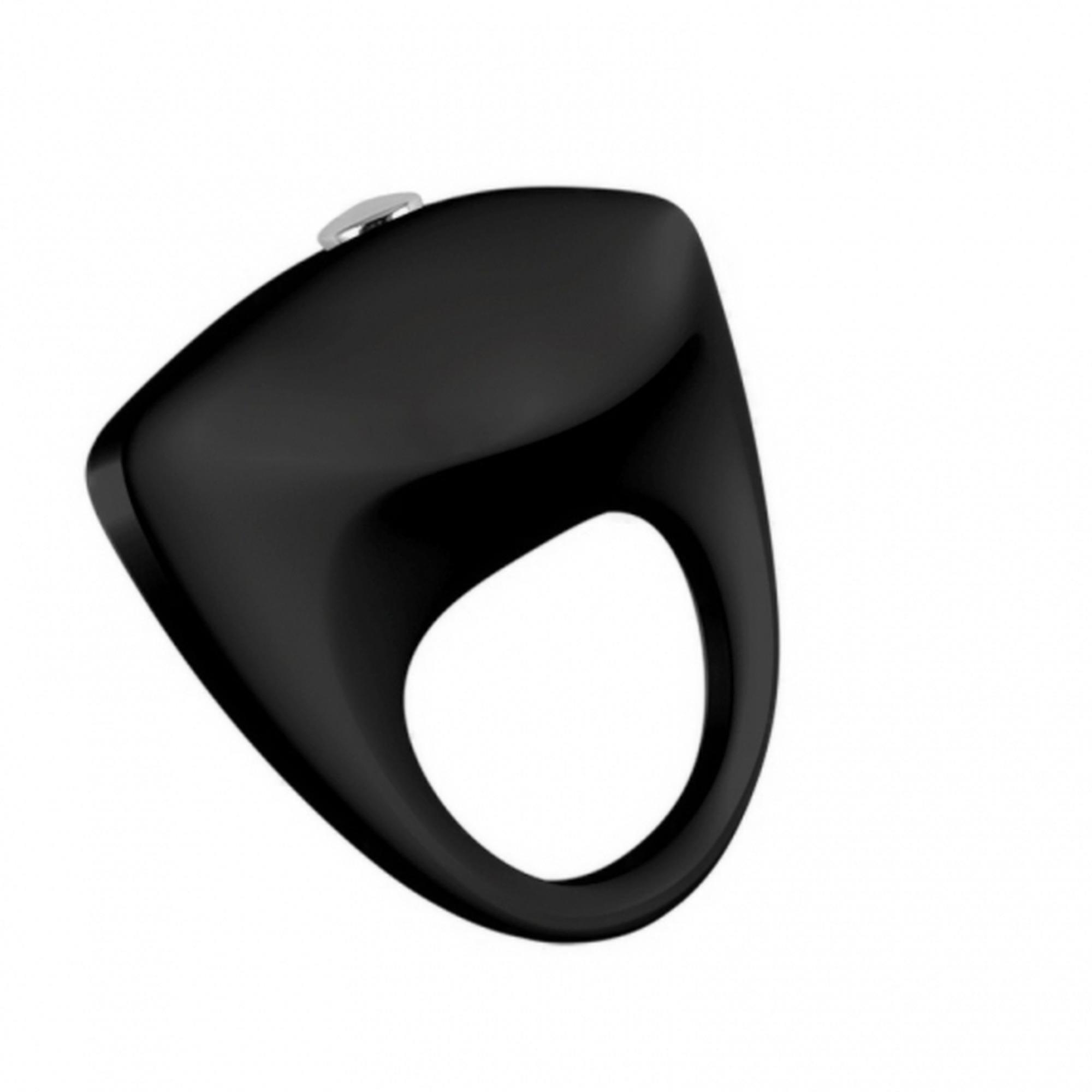 Turbo 02 vibruojantis penio žiedas juodas - Image 2