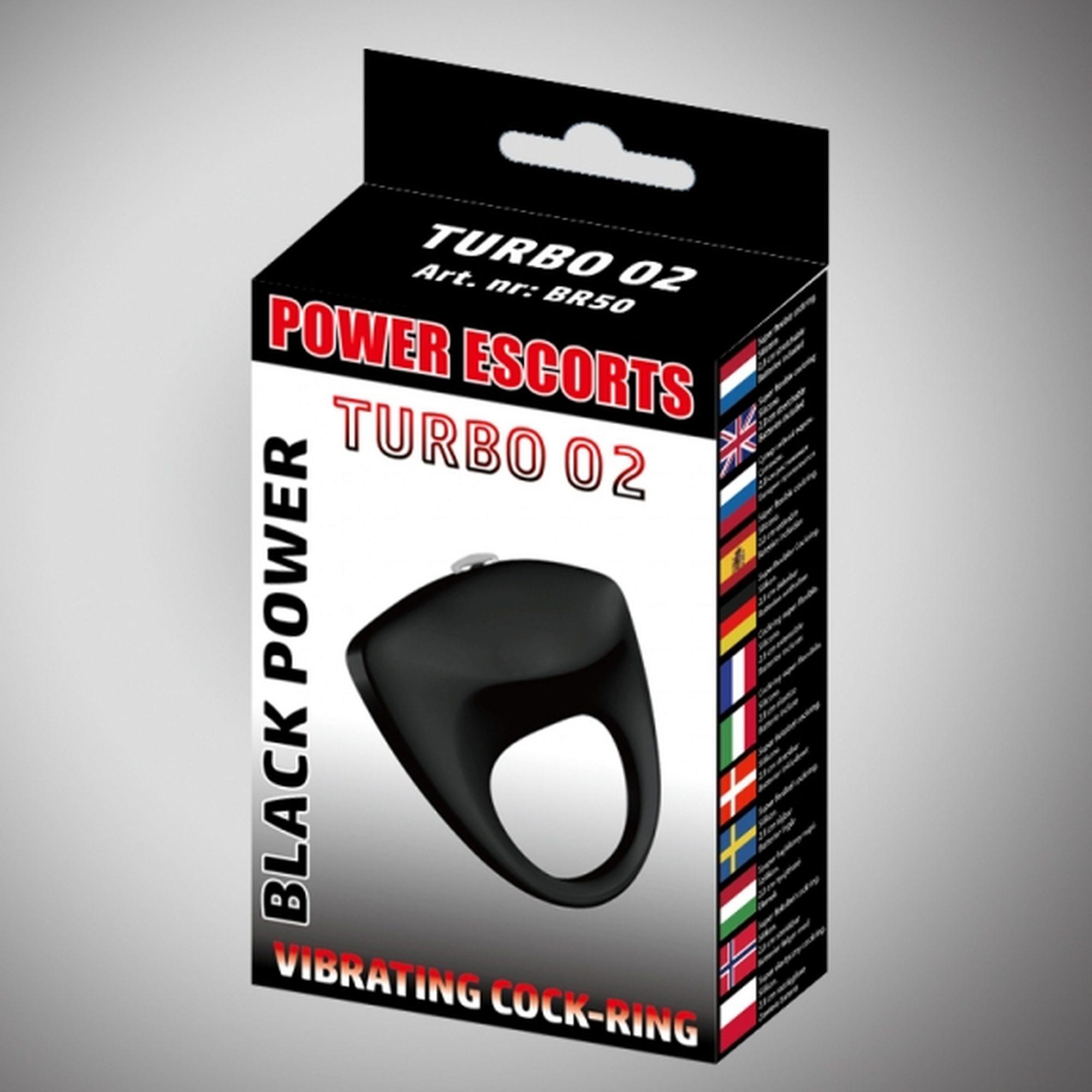 Turbo 02 vibruojantis penio žiedas juodas - Image 3