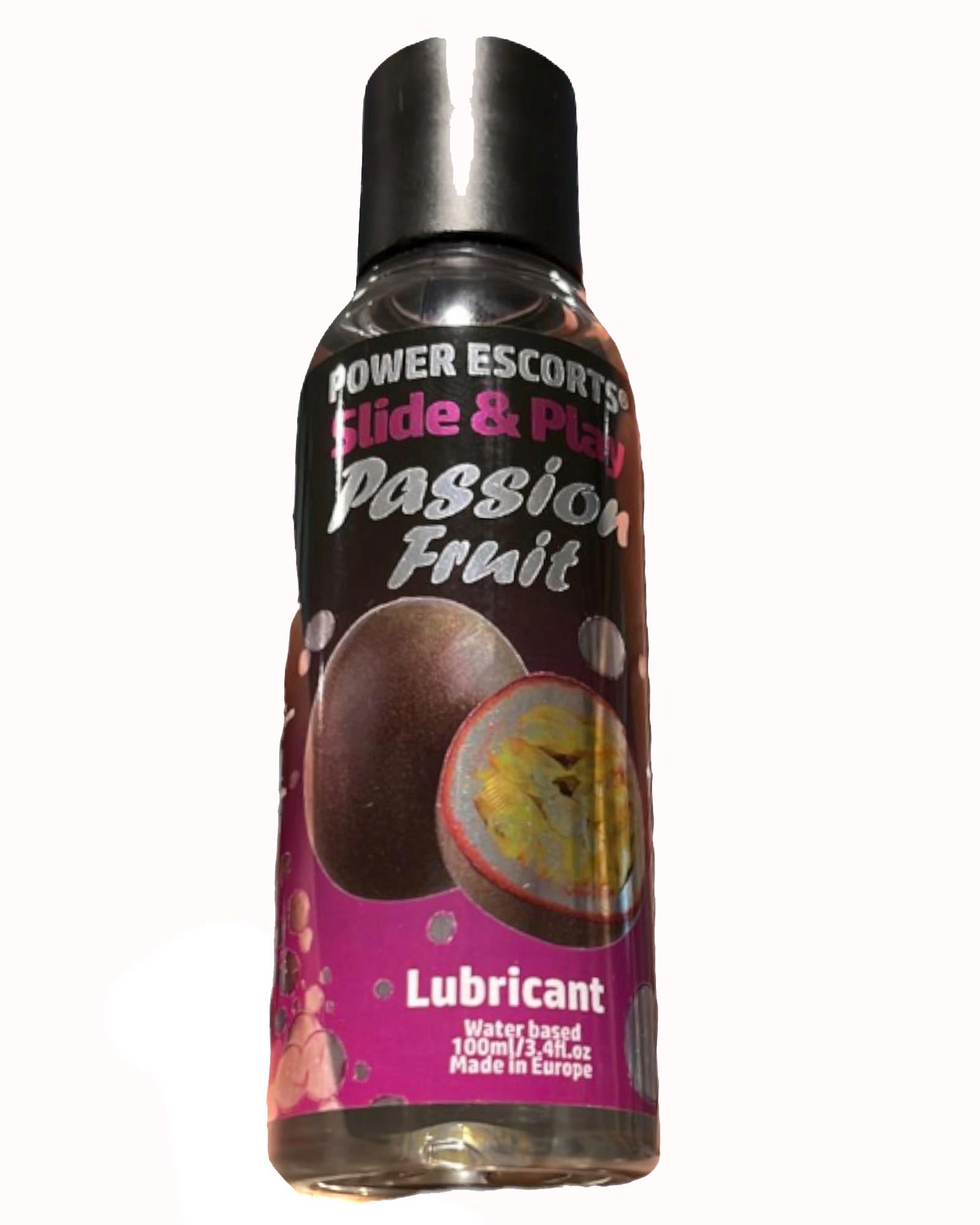 Power Escorts lubrikantas „Passion Fruit“, vandens pagrindo, 100 ml