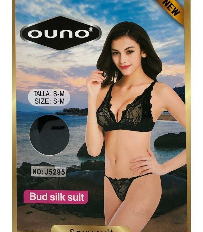 Ouno seksi dviejų dalių apatinis komplektas S/M, juodas