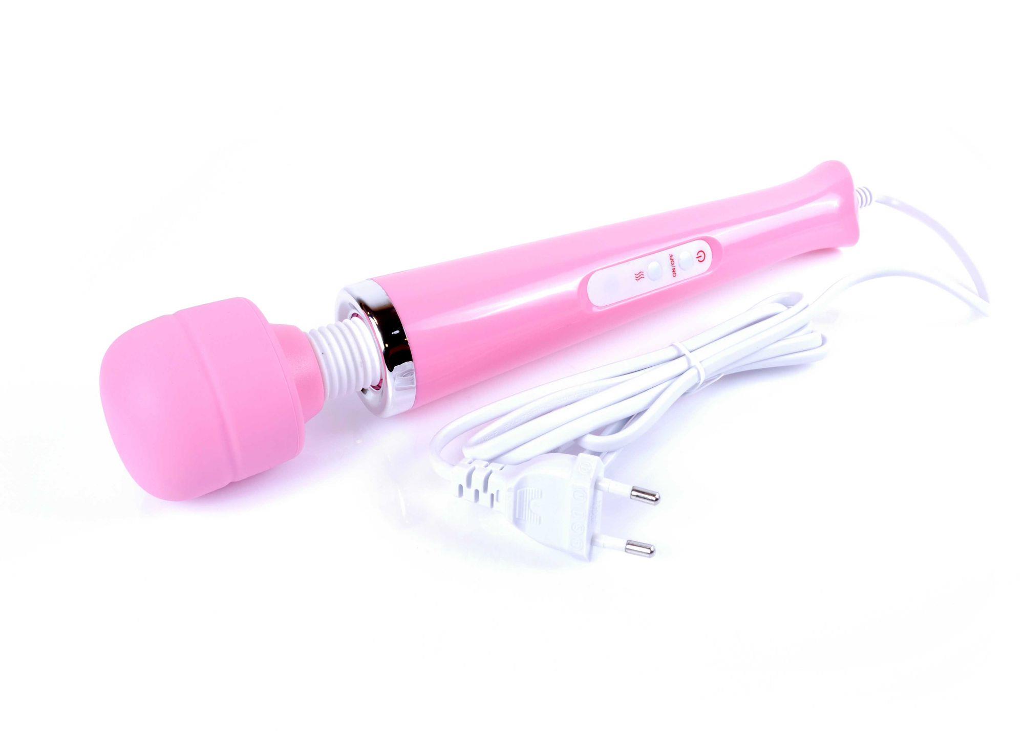 Magic Massager Wand su laidu rožinis, 10 funkcijų