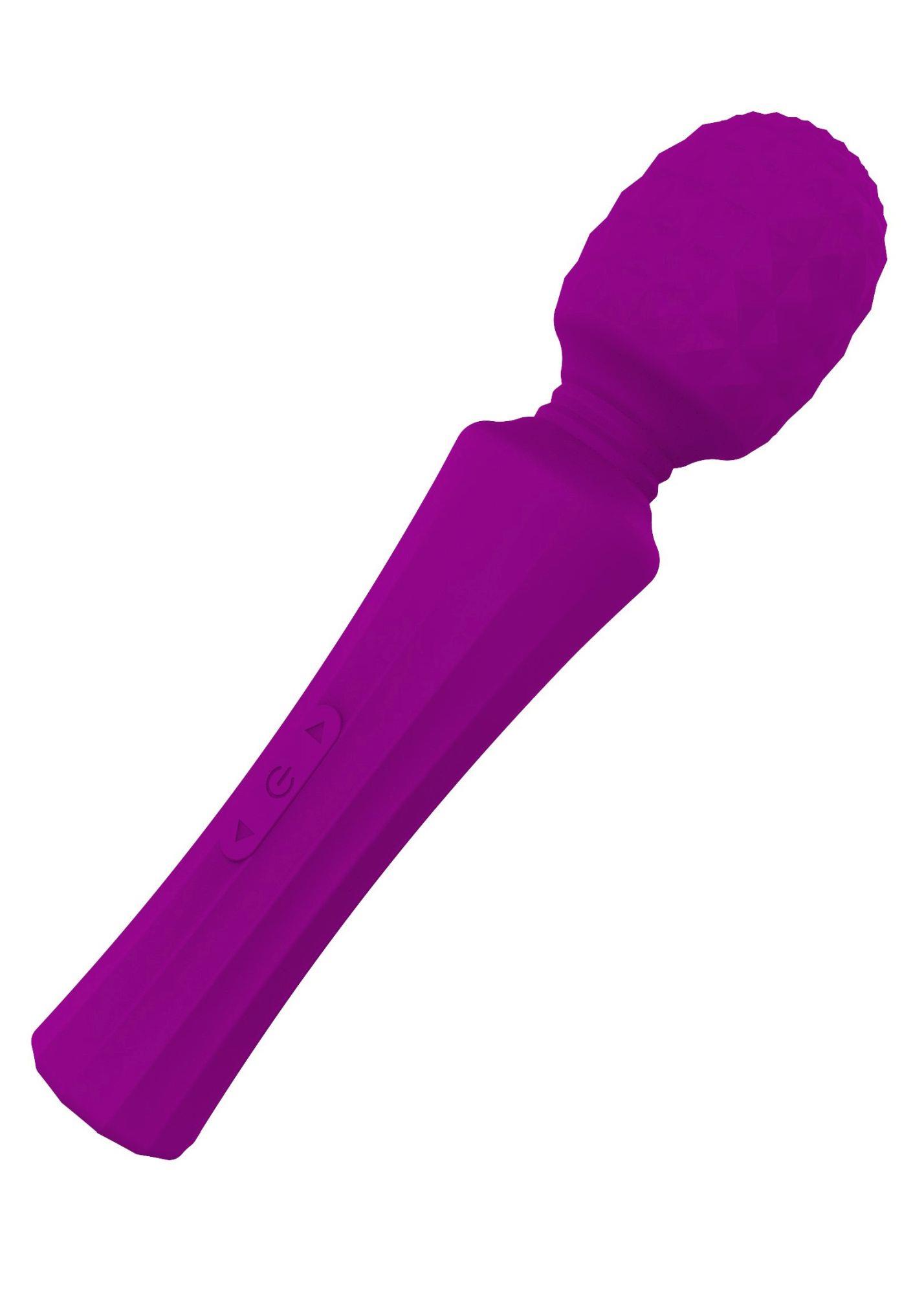 Rechargeable Power Wand violetinis masažuoklis - Image 2