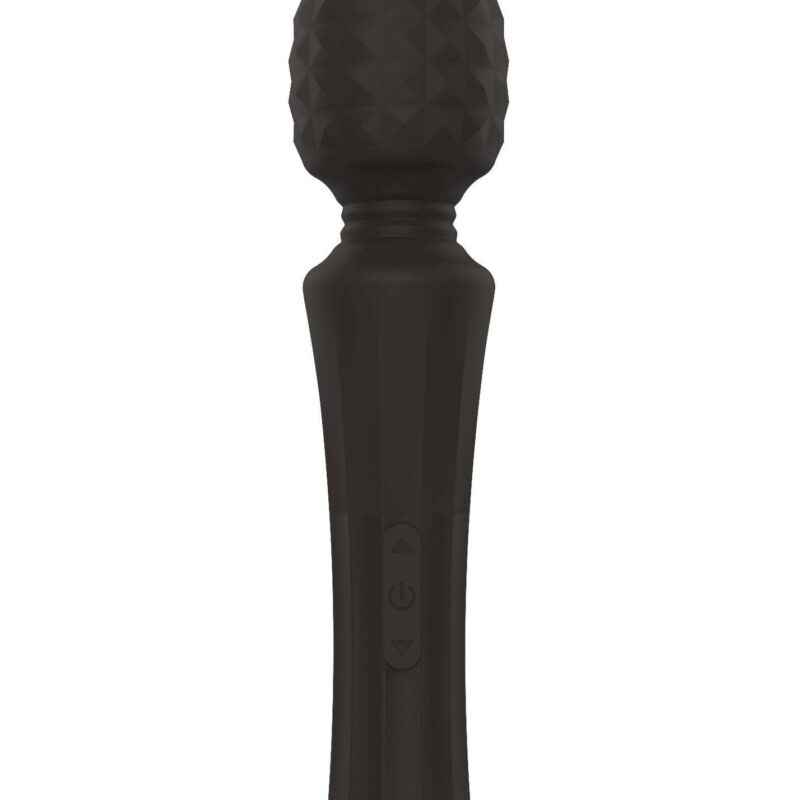 Rechargeable Power Wand juodas masažuoklis