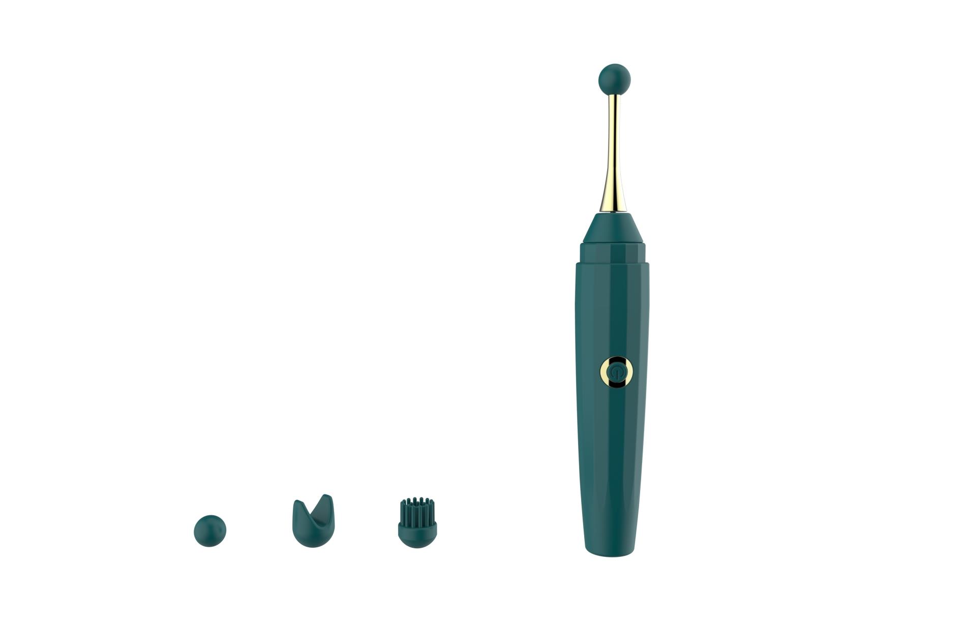 USB masažuoklis su 3 keičiamosiomis galvutėmis, 10 funkcijų - Image 4