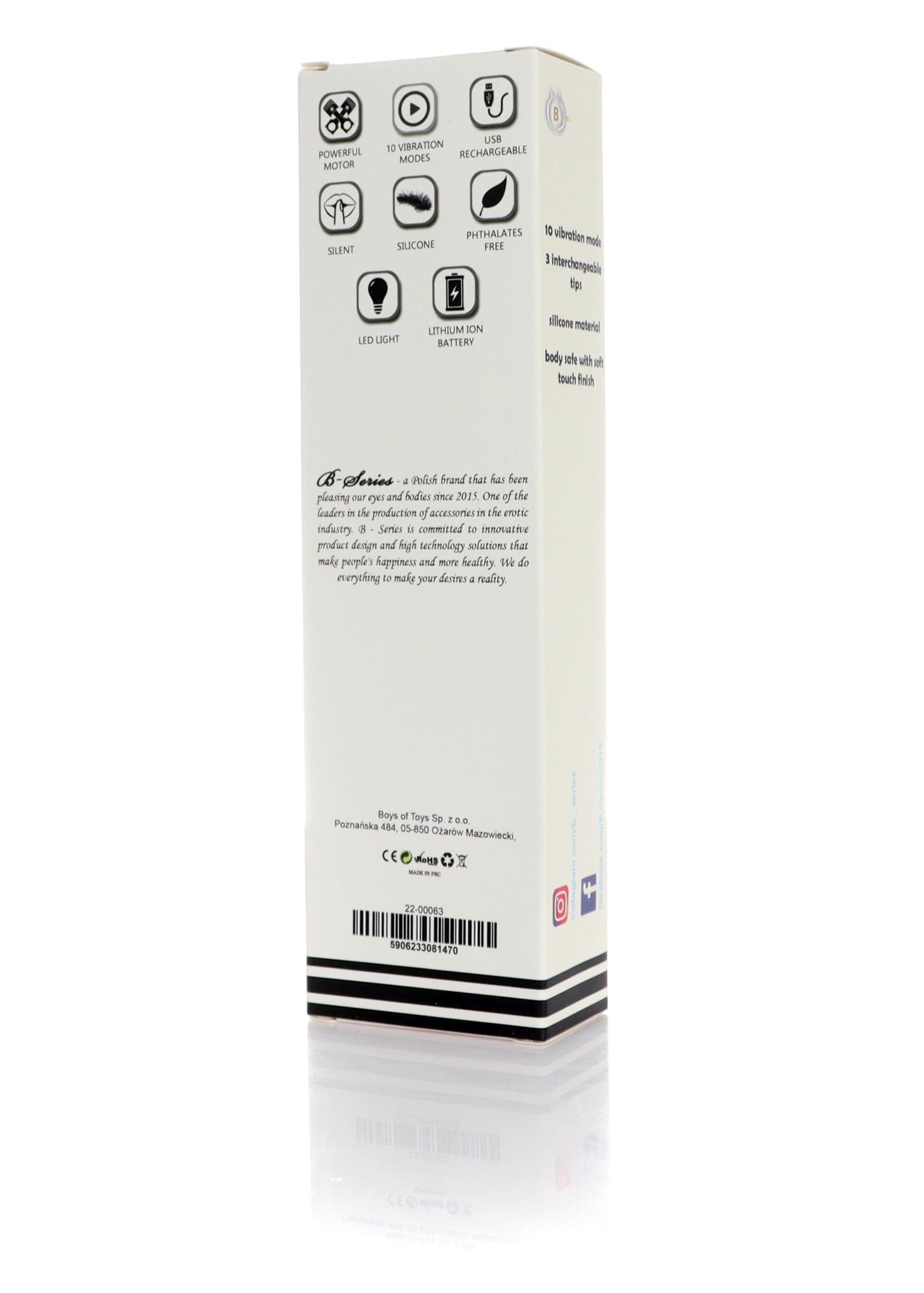 USB masažuoklis su 3 keičiamosiomis galvutėmis, 10 funkcijų - Image 10