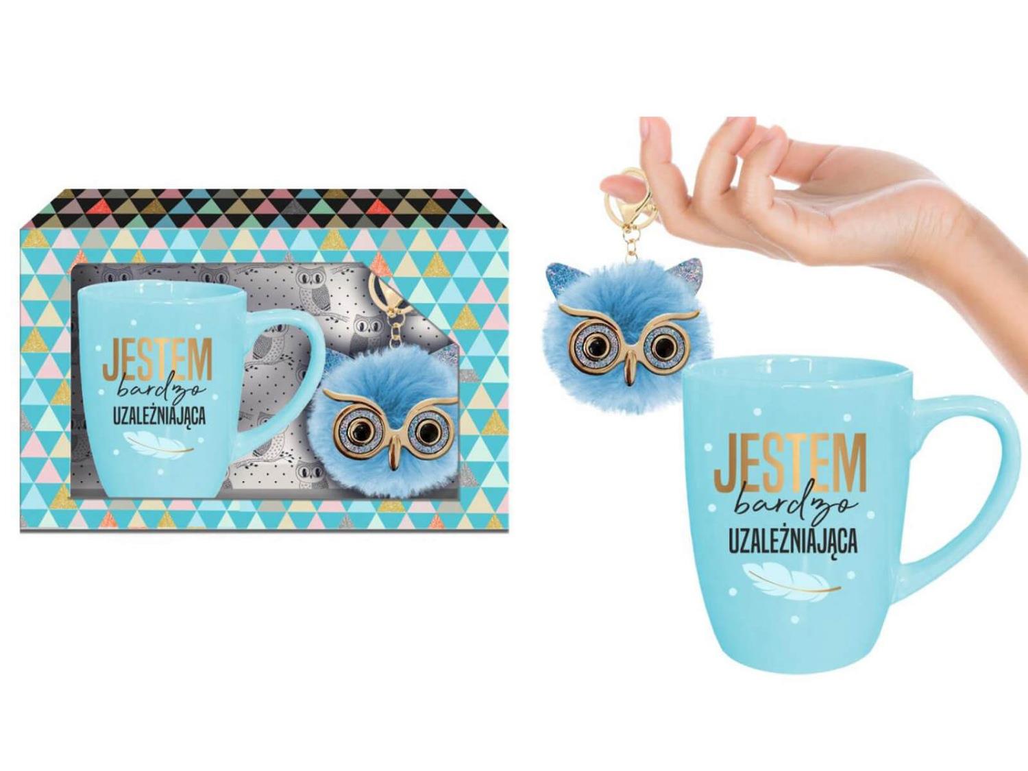 Puodelio rinkinys „Esu labai priklausomybę sukelianti“