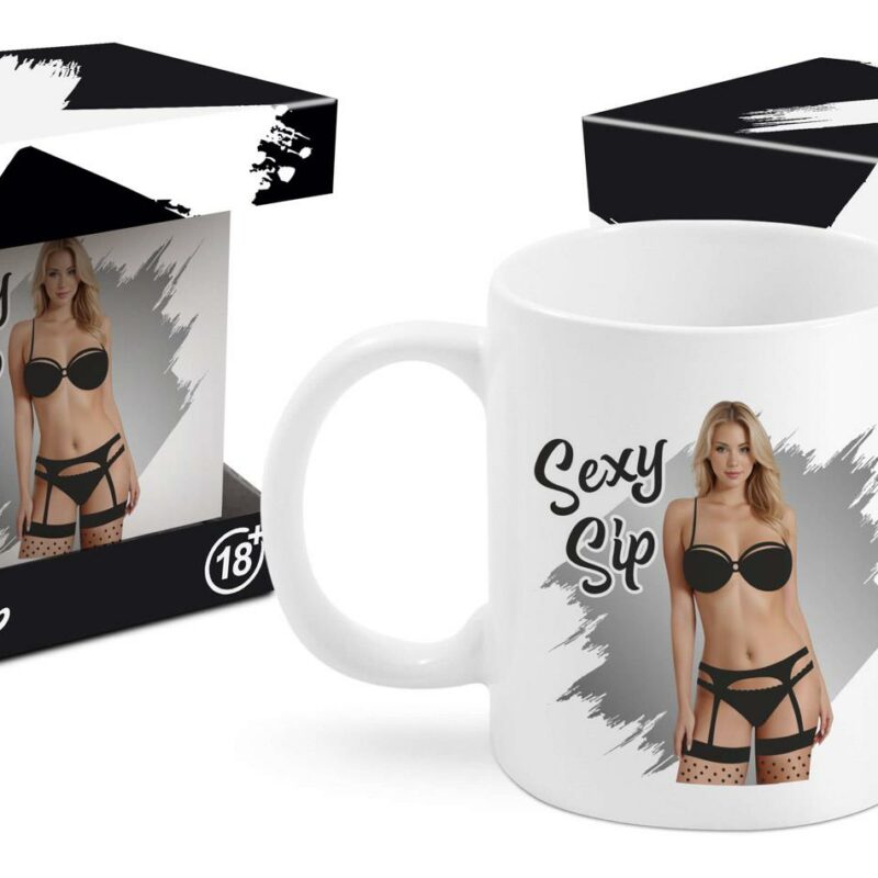 Sexi Sip puodelis 300 ml su moters siluetu