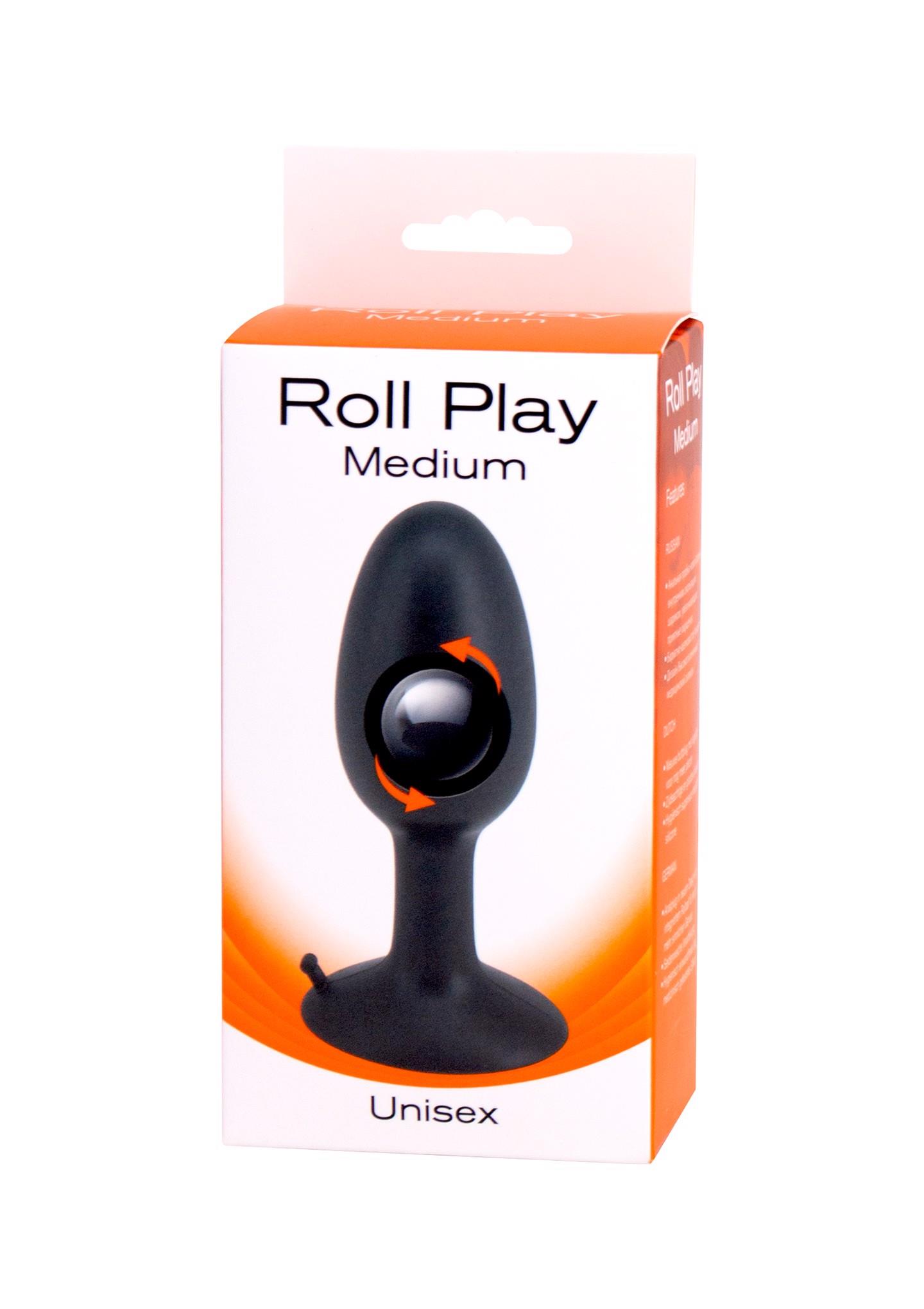 Roll Play analinis rutuliukas Medium, juodas - Image 2