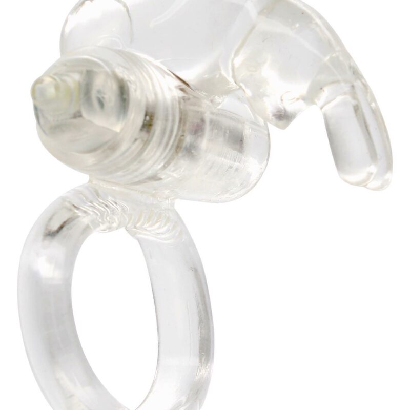 Rabbit vibruojantis penio žiedas, skaidrus