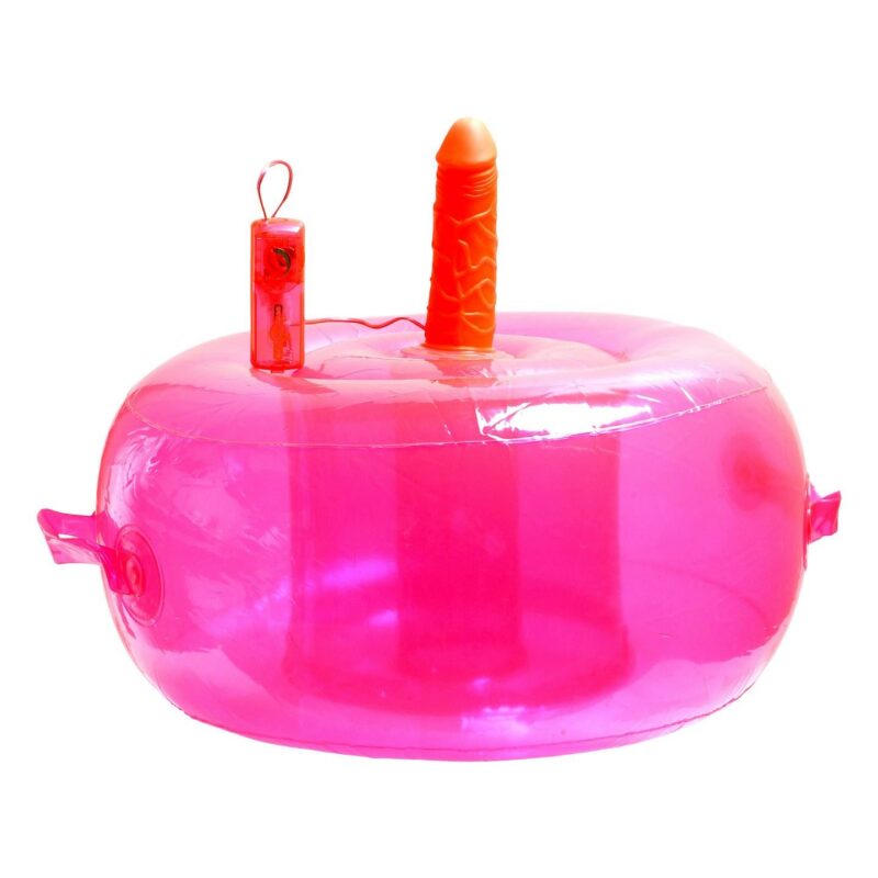 Vibrating Ecstasy Lounge vibruojanti kėdutė su peniu, rožinė