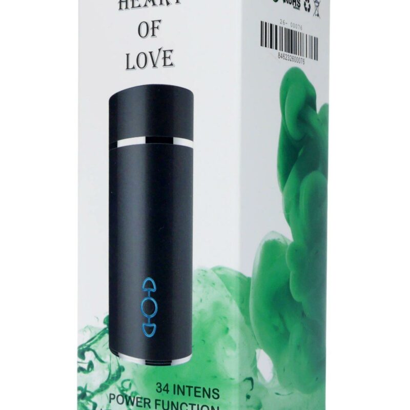 Masturbatorius „Heart Of Love“ su 34 funkcijų USB vibracija
