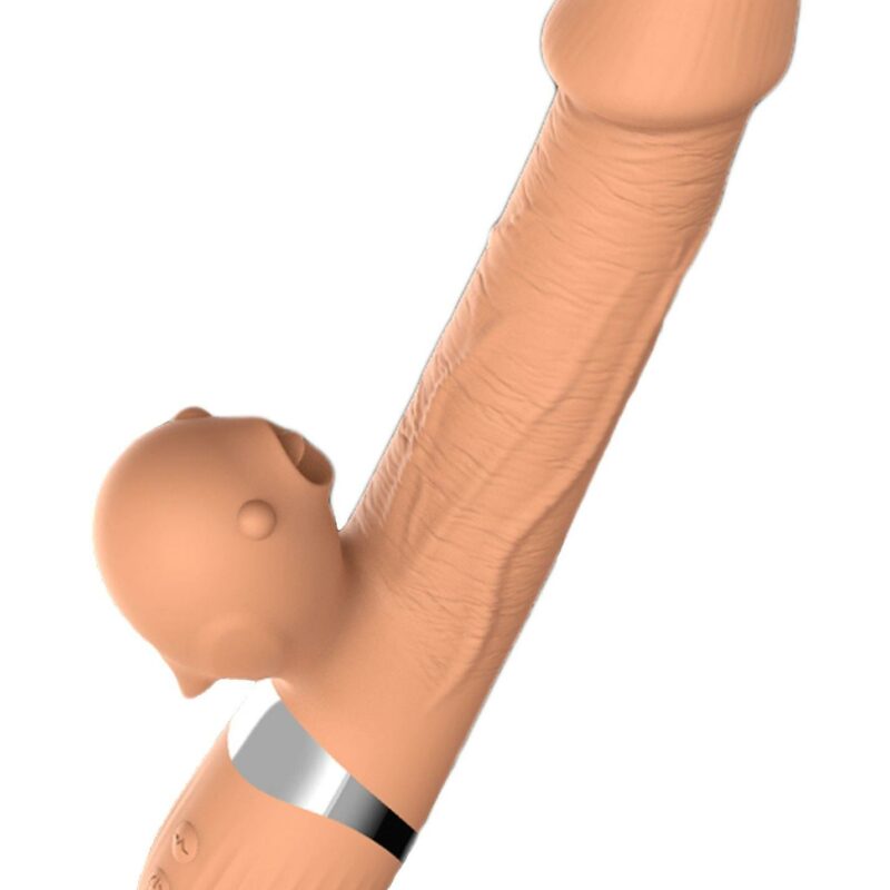 Stūmuojantis vibratorius „Basia“ 2 in 1 su liežuvėlio funkcija, USB