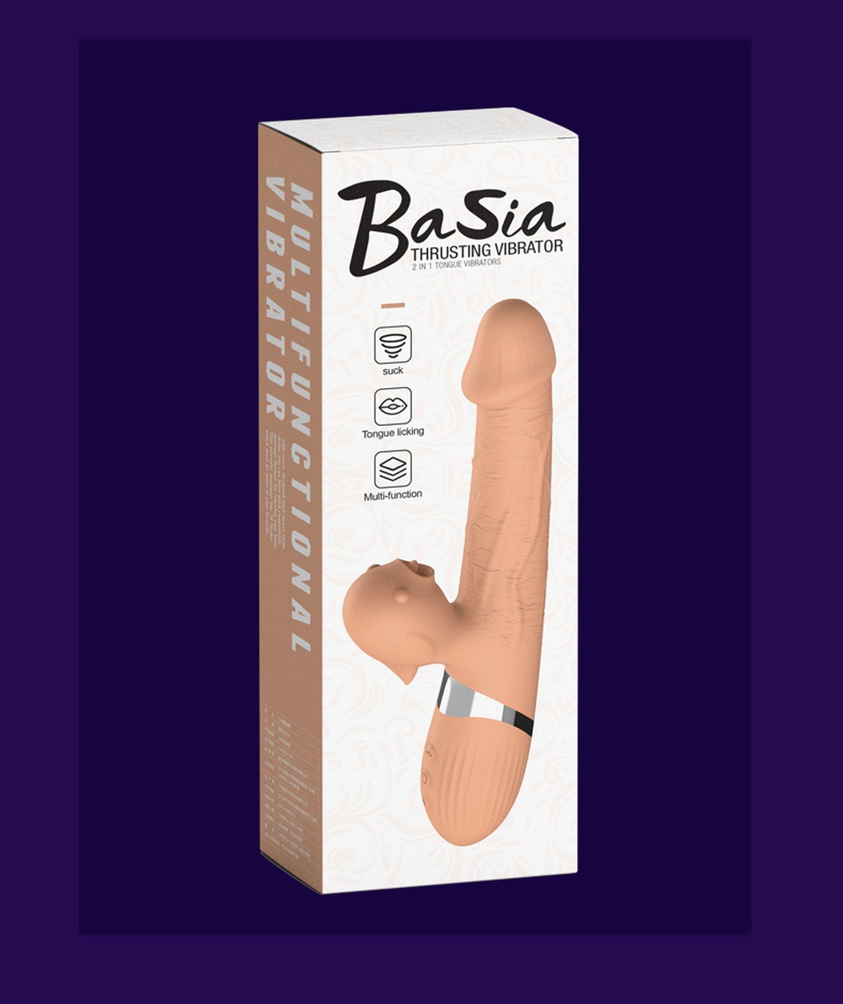 Stūmuojantis vibratorius „Basia“ 2 in 1 su liežuvėlio funkcija, USB - Image 11