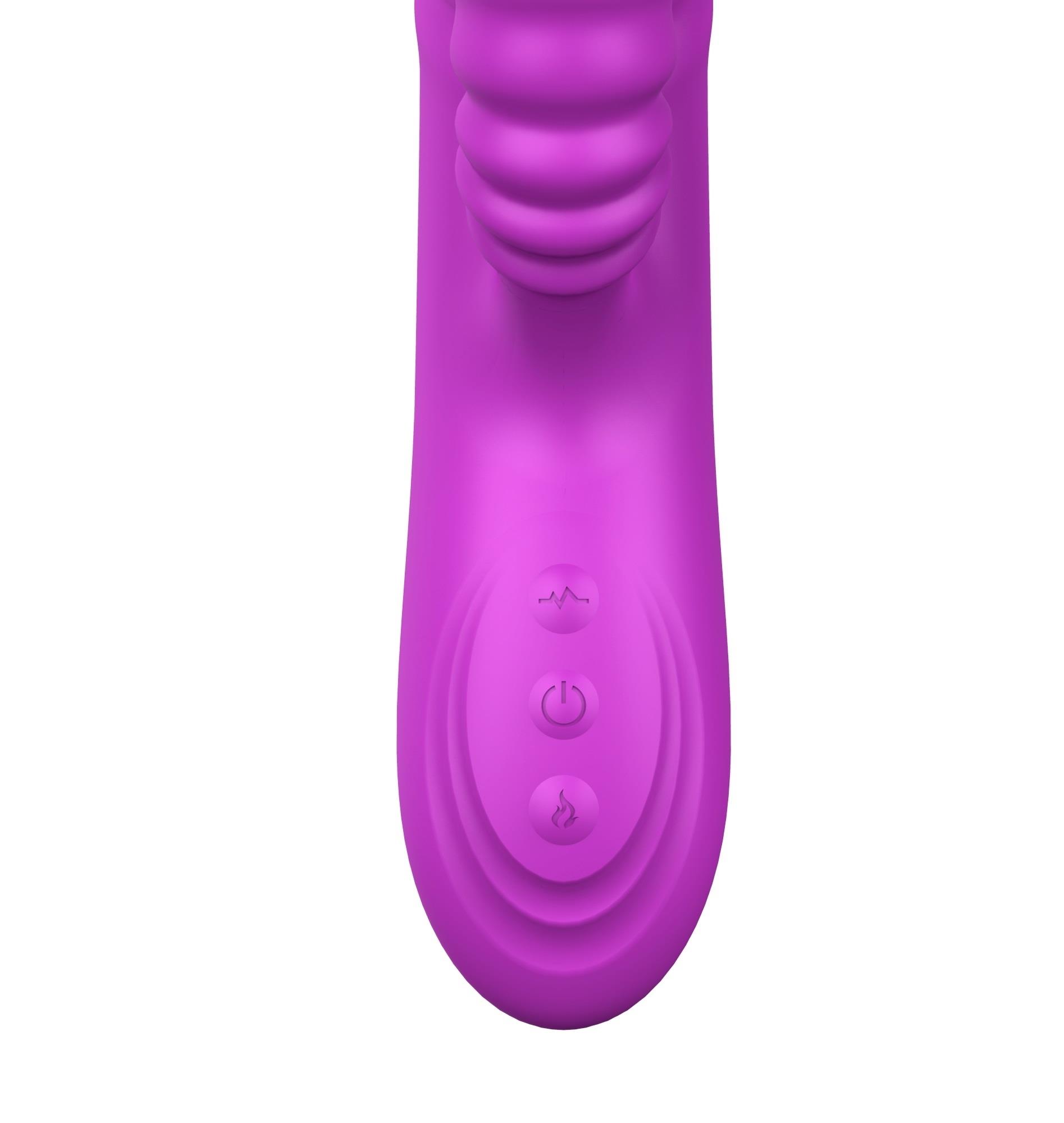Vibratorius ANGELIA, violetinis, USB, 3 stūmimo ir 20 vibracijos funkcijų - Image 3