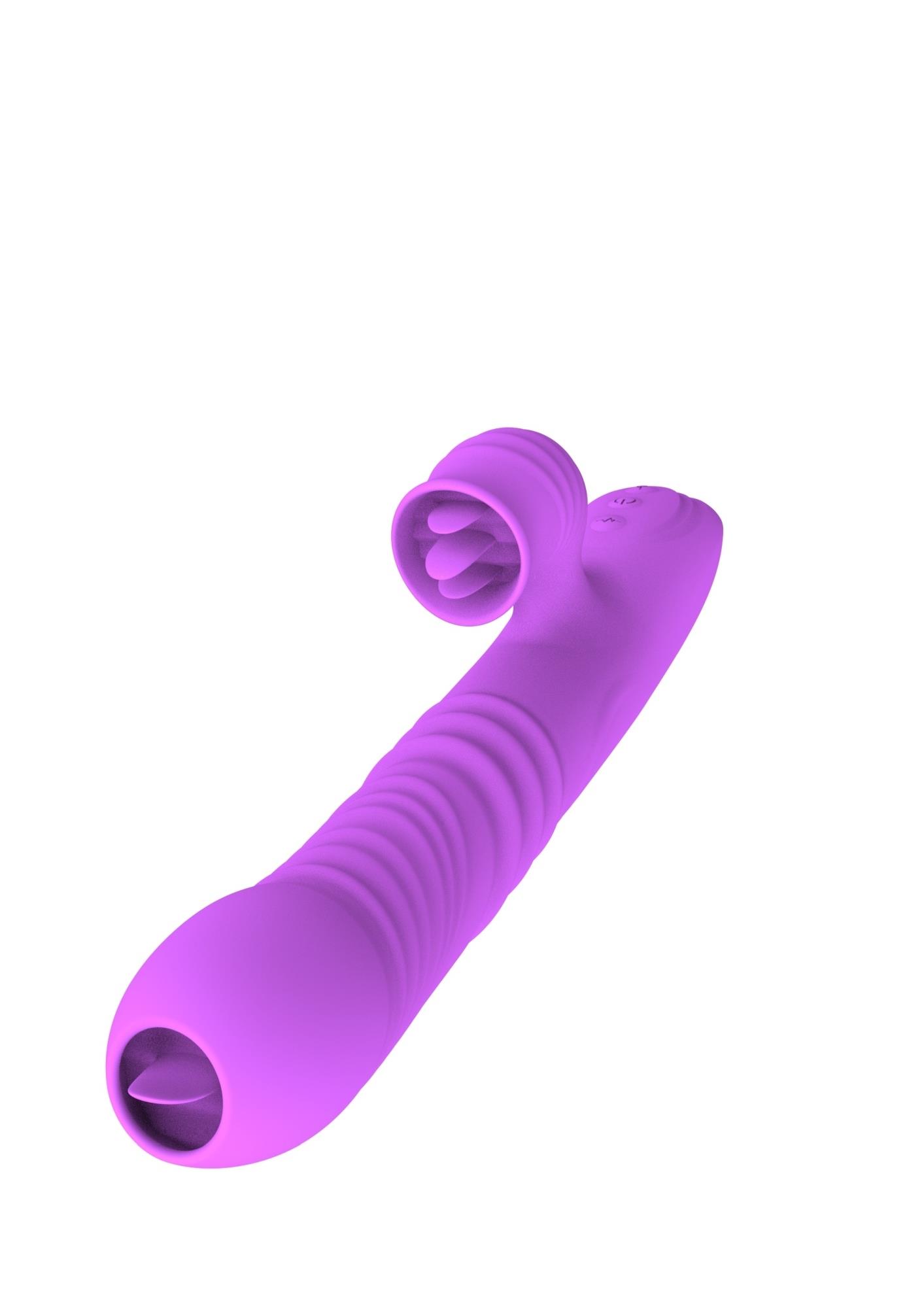 Vibratorius FANNY USB, violetinis - Image 5
