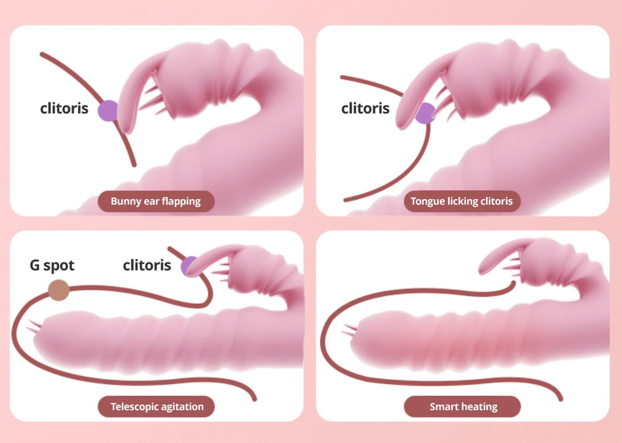 Vibratorius Hannah USB, rožinis - Image 8