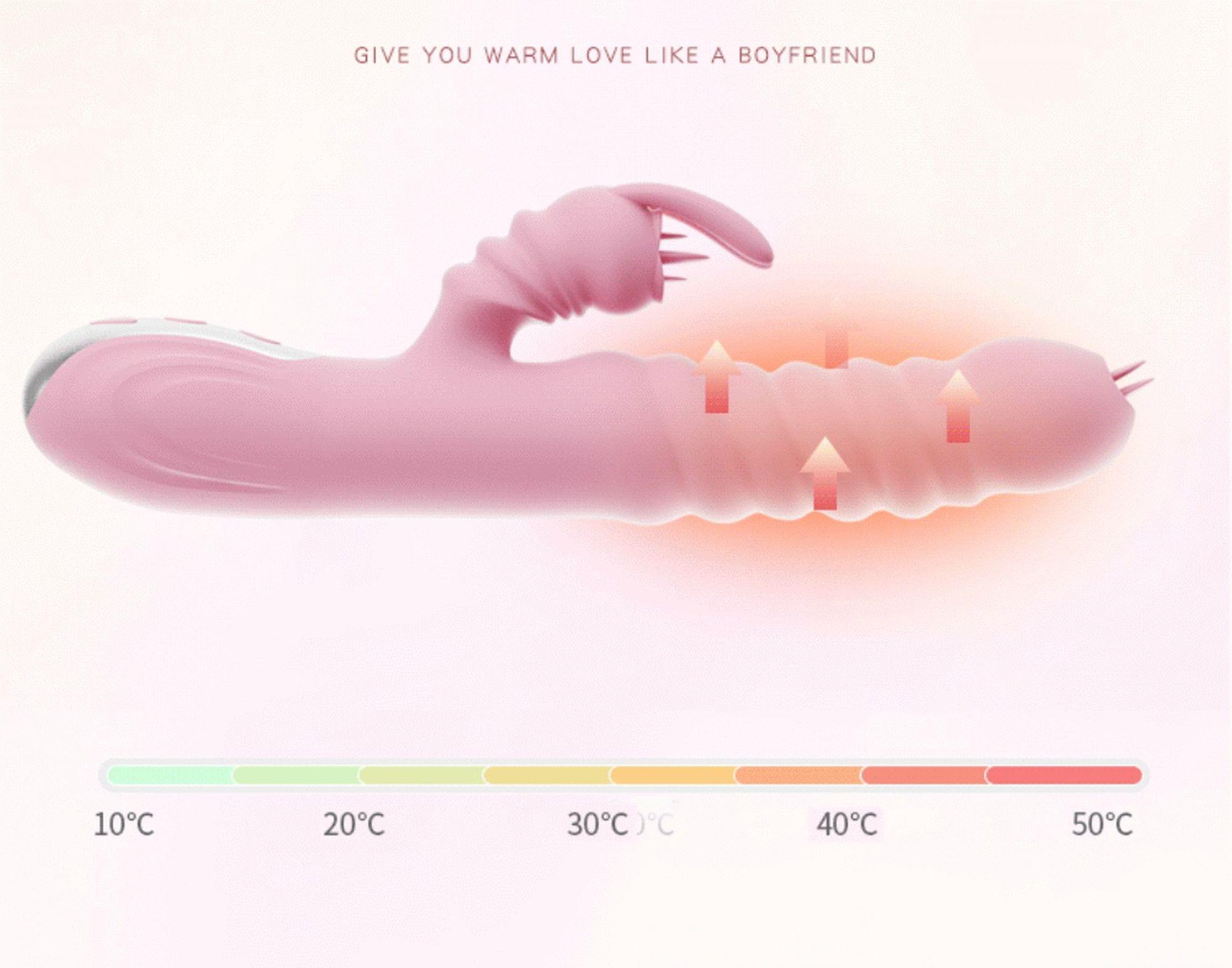 Vibratorius Hannah USB, rožinis - Image 10