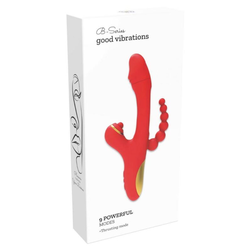 Vibratorius LUXE USB, 9 vibracijos ir baksnojimo funkcijos