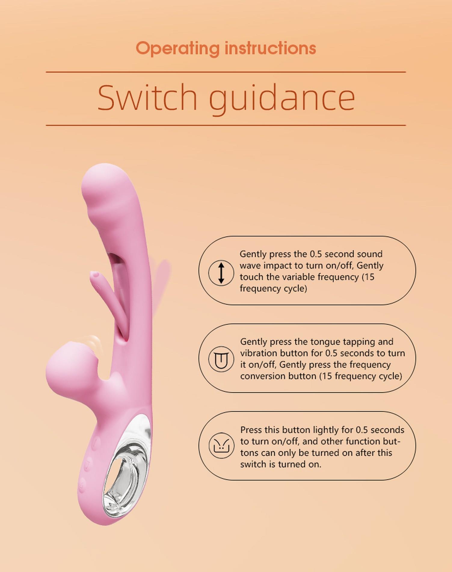 Vibratorius CORSE USB, 36 vibracijos ir baksnojimo funkcijos - Image 13