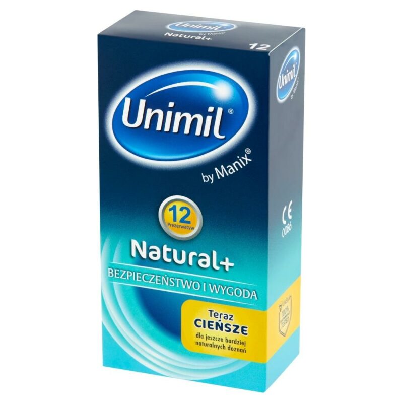 UNIMIL NATURAL+ prezervatyvai, 12 vnt.