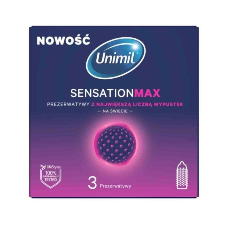 UNIMIL SENSATION MAX prezervatyvai, 3 vnt.