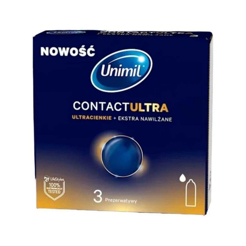 UNIMIL CONTACT ULTRA prezervatyvai, 3 vnt.