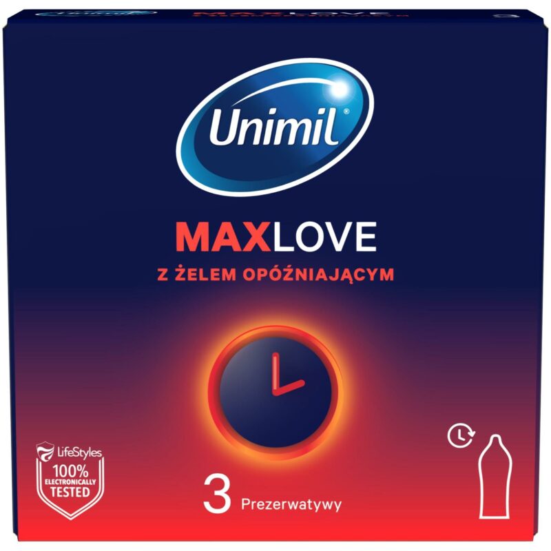UNIMIL MAX LOVE prezervatyvai, 3 vnt.