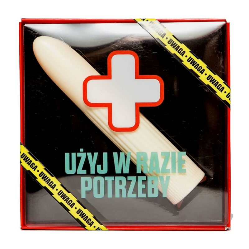 Mini vibratorius „Avarinis“ (baltas)