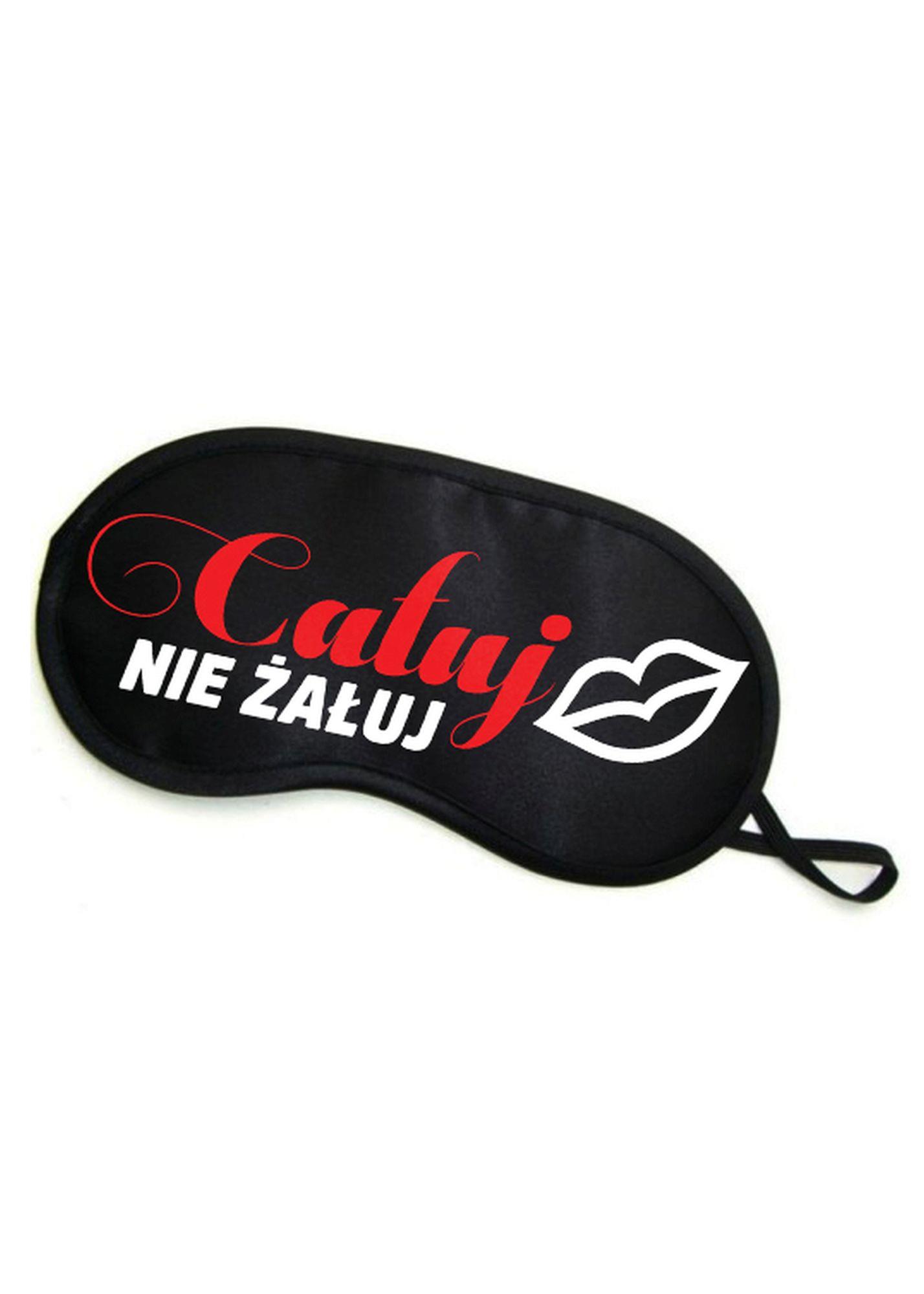 Miego kaukė akims su užrašu „BUČIUOK IR NEGAILĖK“ - Image 2