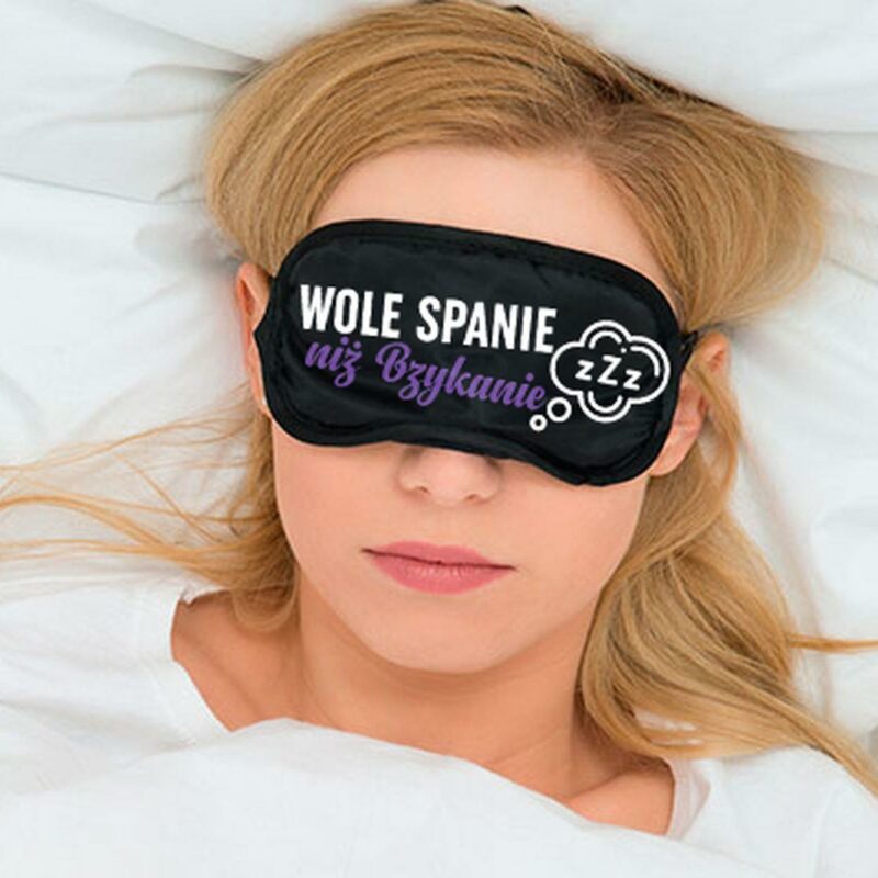 Miego kaukė akims su užrašu „MIEGAS GERIAU NEI SEKSAS“