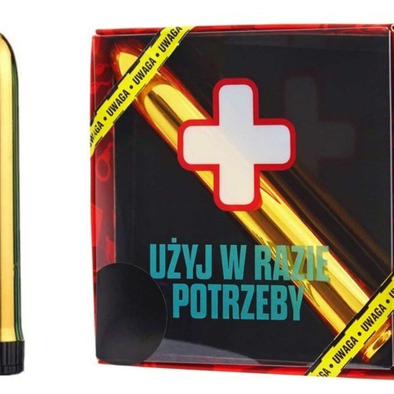 Mini vibratorius „Avarinis“ (auksinis)