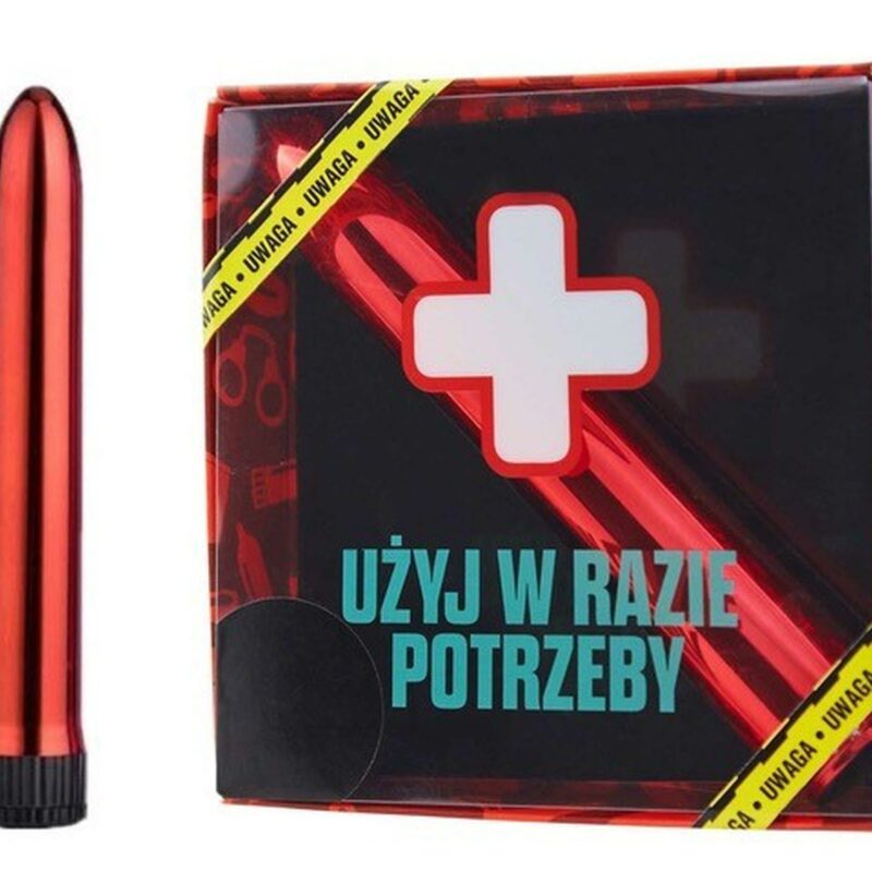 Mini vibratorius „Avarinis“ (raudonas)