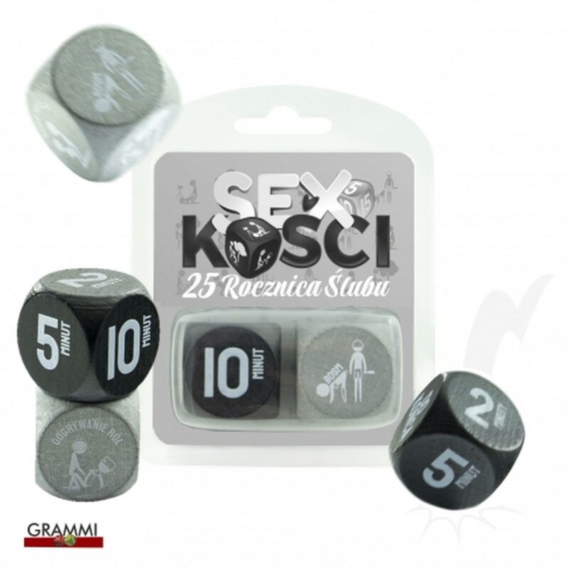 Meilės kauliukai – pilki 25-mečio jubiliejaus kauliukai