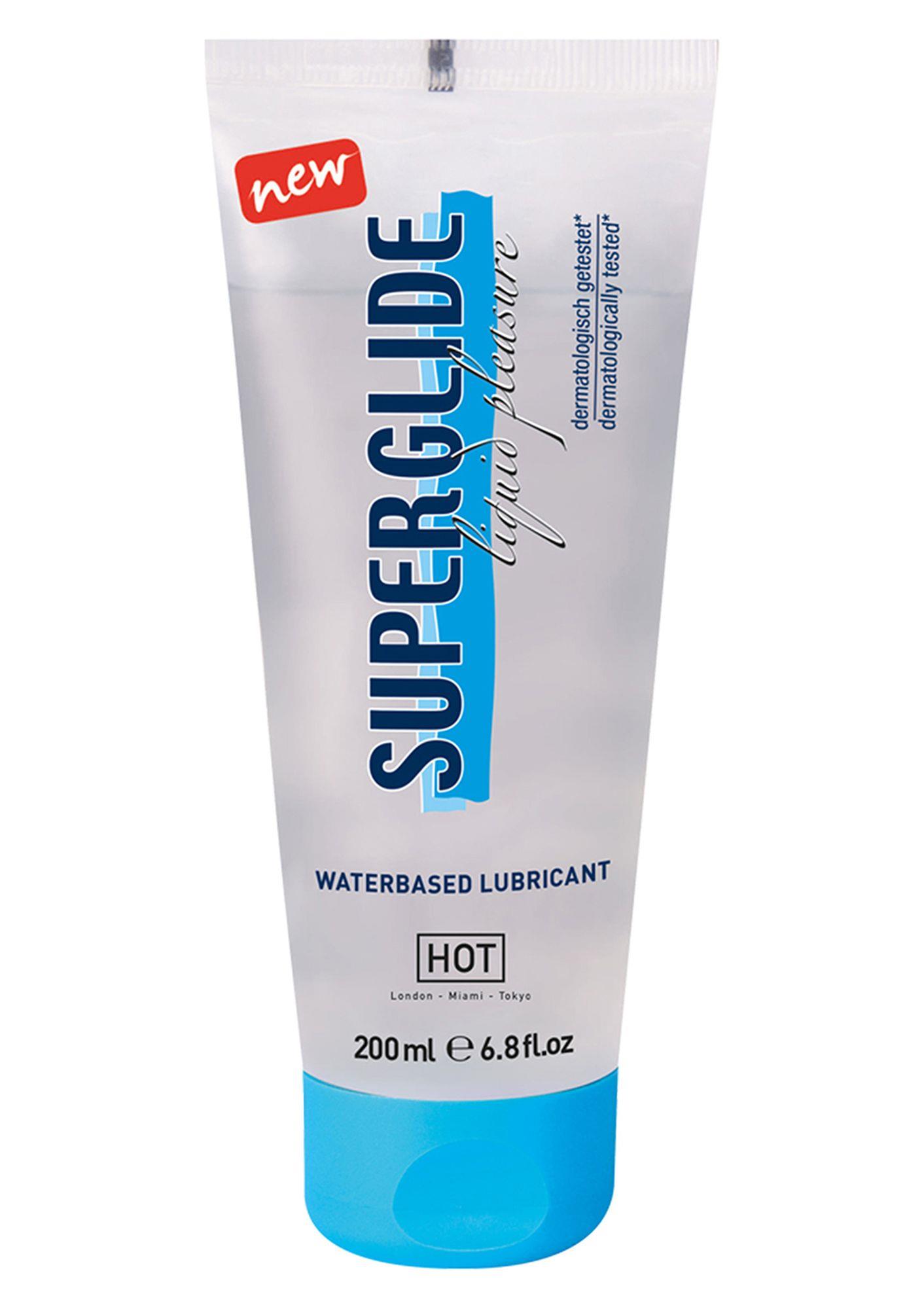 Vandens pagrindo lubrikantas HOT Superglide Liquid Pleasure 200 ml