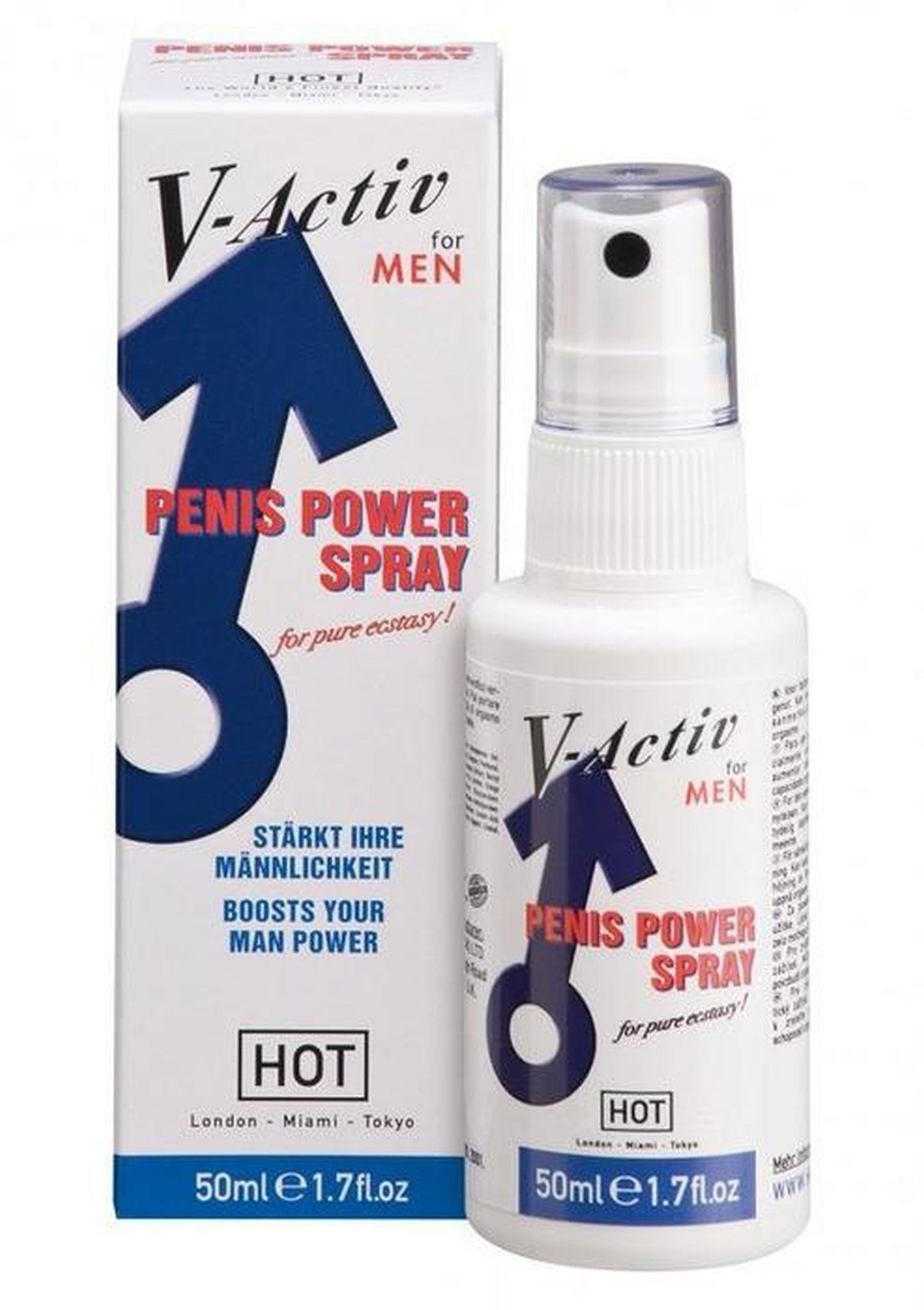 Stimuliuojantis purškiklis vyrams V-Activ Penis Power Spray for Men 50 ml