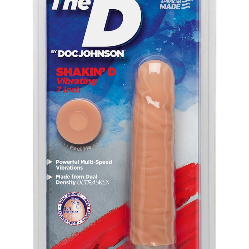 „The Shakin’ D“ 7'' vibratorius (šviesi kūno spalva)