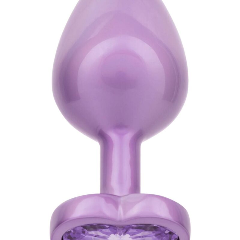 „Diamond Heart“ didelis analinis kištukas su širdelės formos kristalu (violetinis)