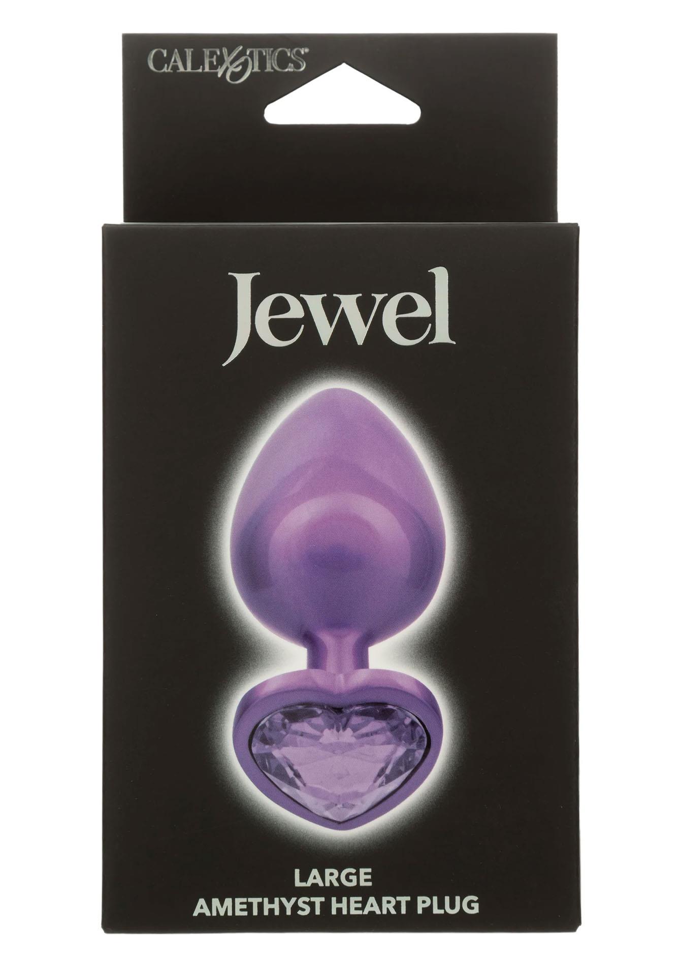 „Diamond Heart“ didelis analinis kištukas su širdelės formos kristalu (violetinis) - Image 2