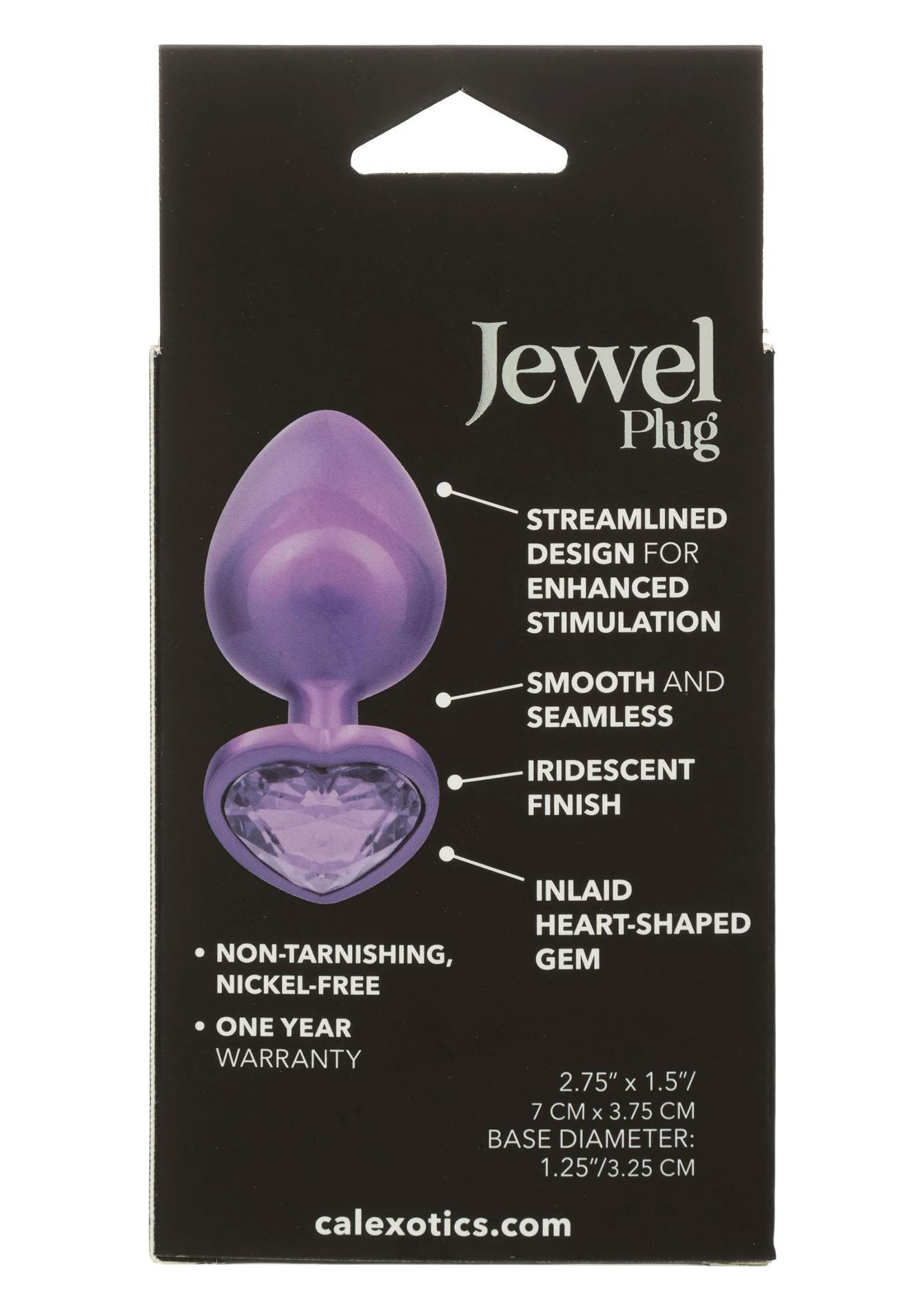 „Diamond Heart“ didelis analinis kištukas su širdelės formos kristalu (violetinis) - Image 3