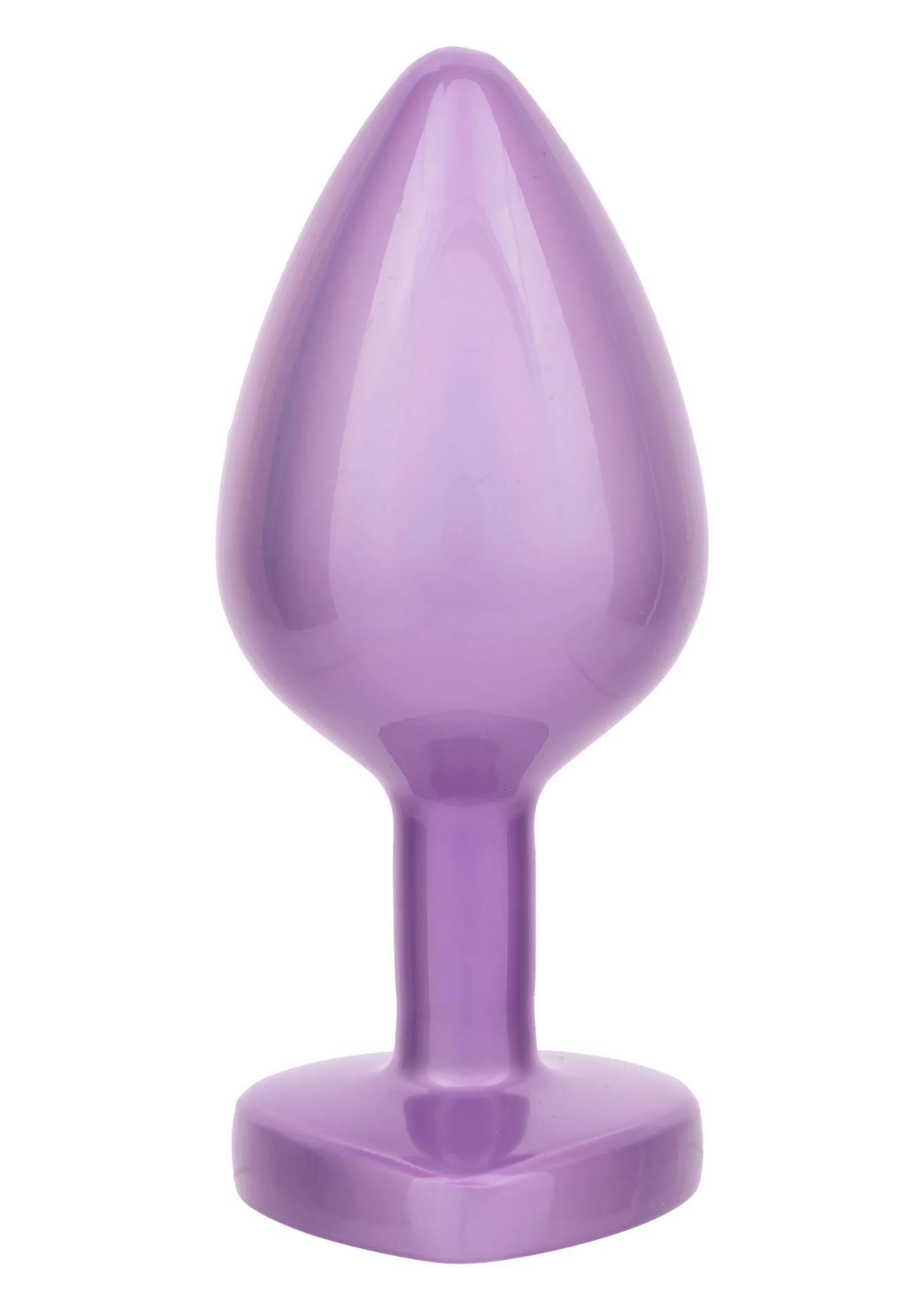 „Diamond Heart“ didelis analinis kištukas su širdelės formos kristalu (violetinis) - Image 5