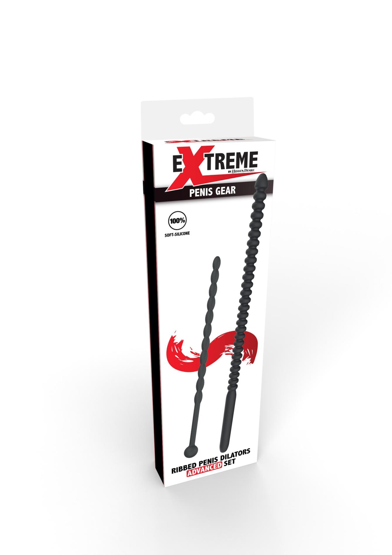 Ruožuotų penio dilatatorių rinkinys, 2 vnt. (juodi) - Image 2