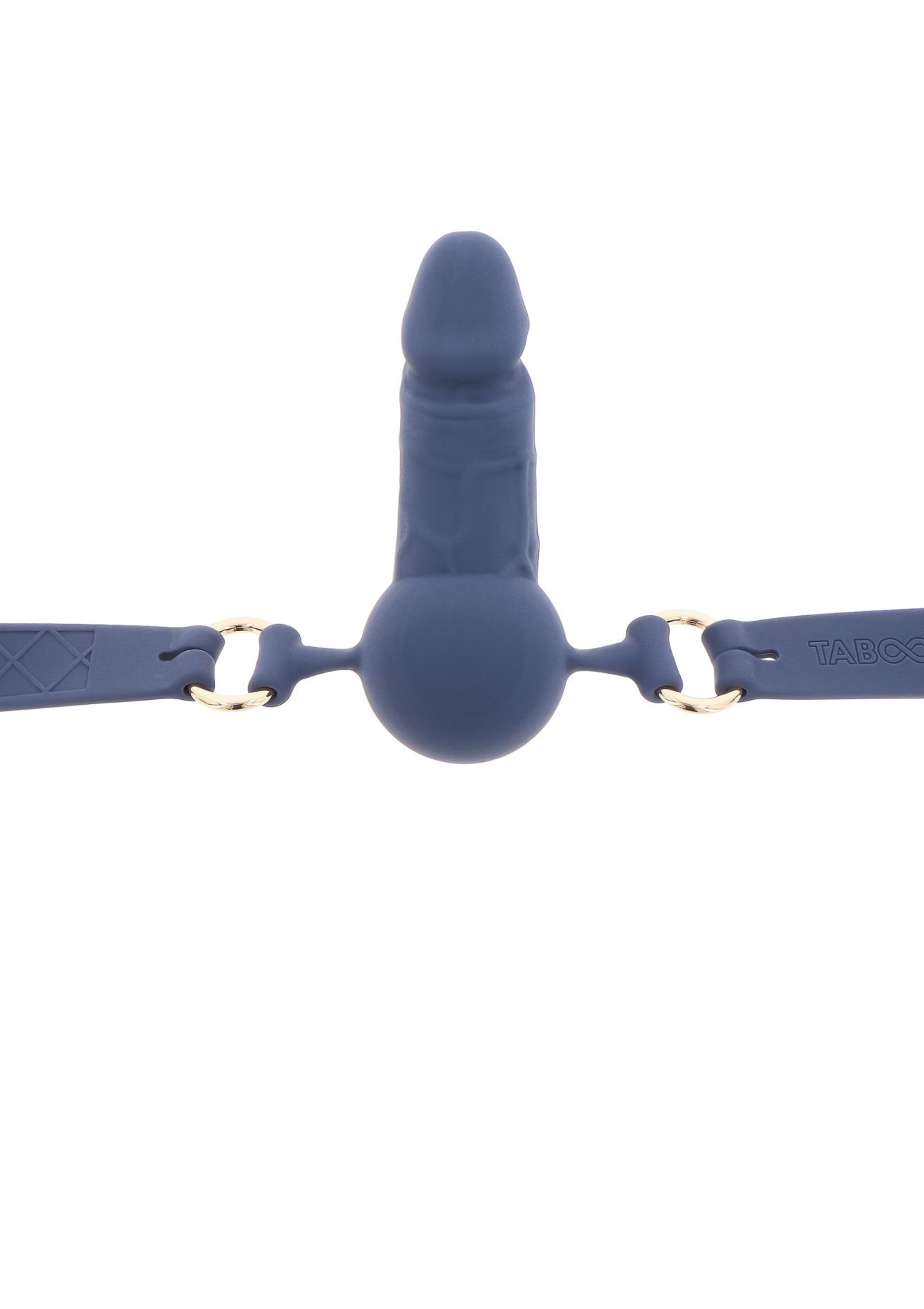 Silicone Penis Ball Gag Blue - Image 5