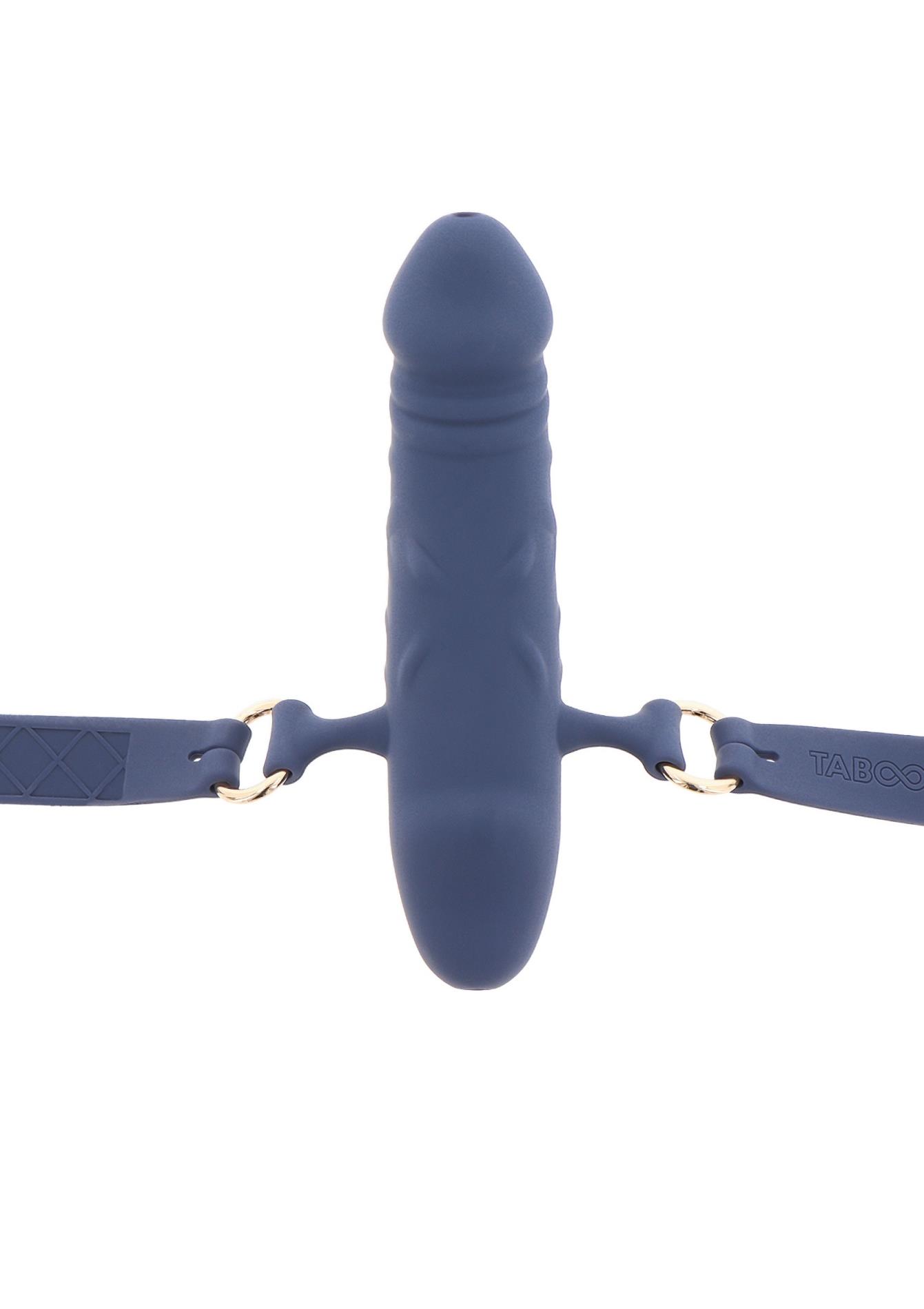 Silicone Breathable Penis Gag Blue - Image 5